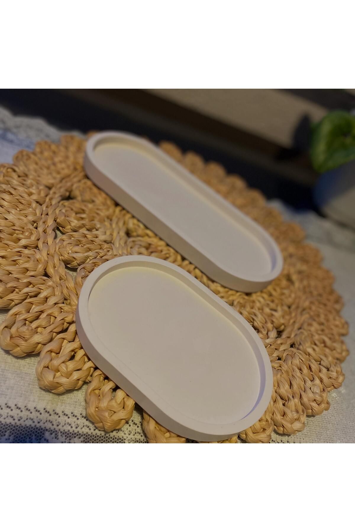terra atölye 2’li Beton Tepsi Seti – Modern & Minimalist Tasarım