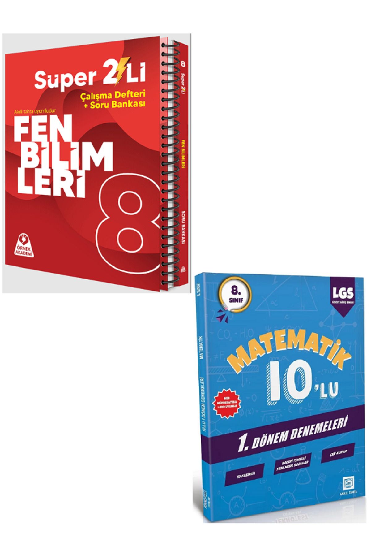 Efsane Yayınları 8.Sınıf Örnek Akademi Fen Bilimleri Süper 2'Li + 8.Sınıf 10'Lu Matematik Denemeleri HEDİYE / 3 KİTAP
