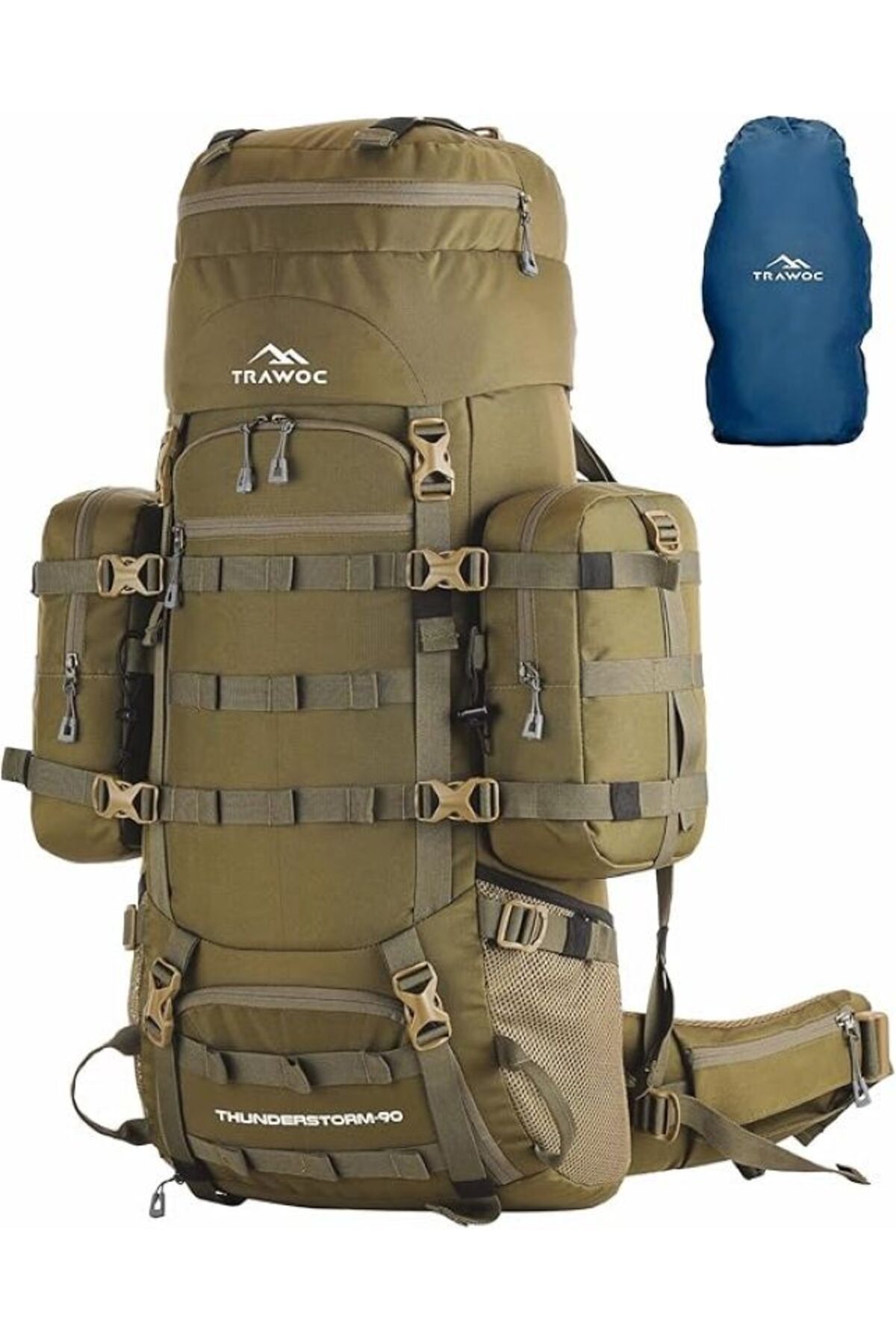TRAWOC THUNDERSTORM 90L Dahili Çerçeve Sırt Çantası/Kamp Yürüyüş Trekking Çantası
