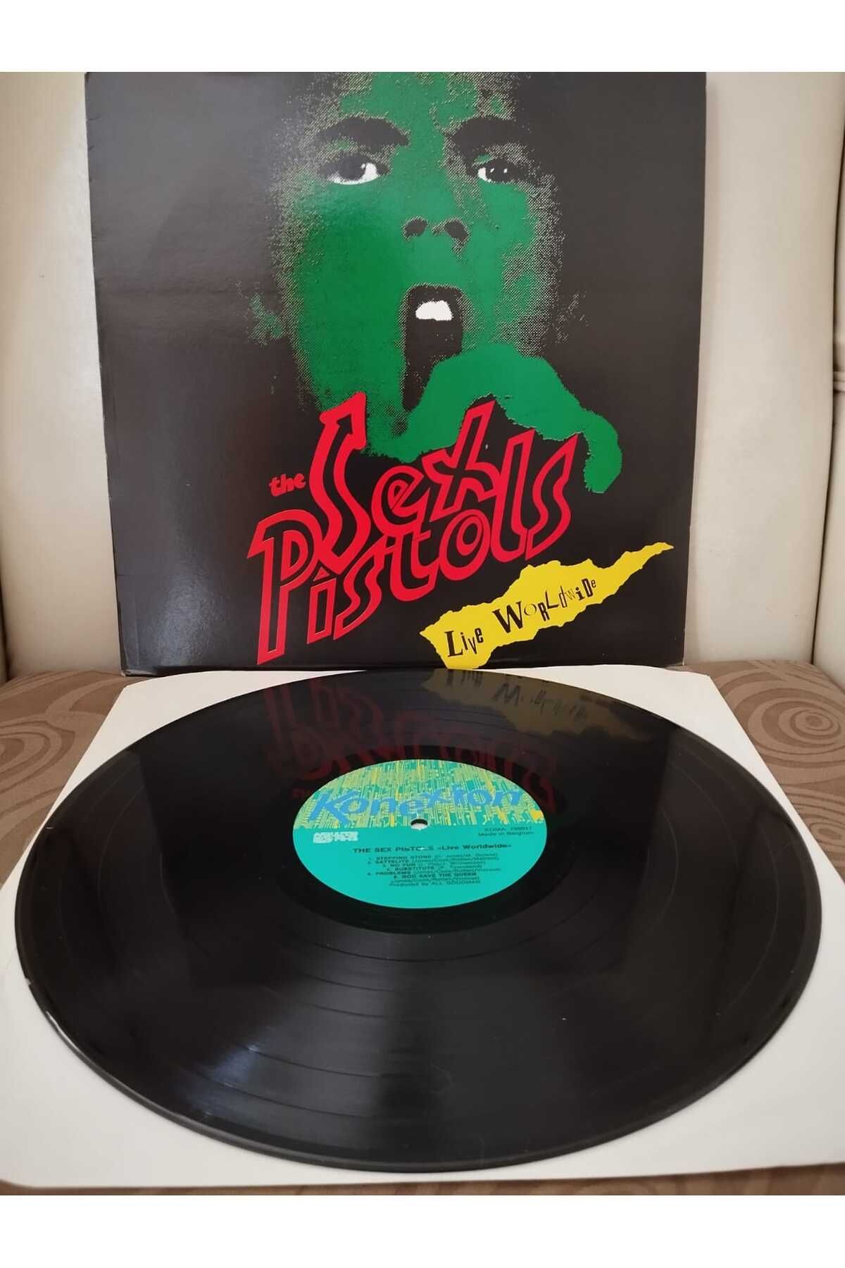 Plakperest The Sex Pistols – Live Worldwide - 1985 Belçika Basım LP Plak Albüm-2.EL