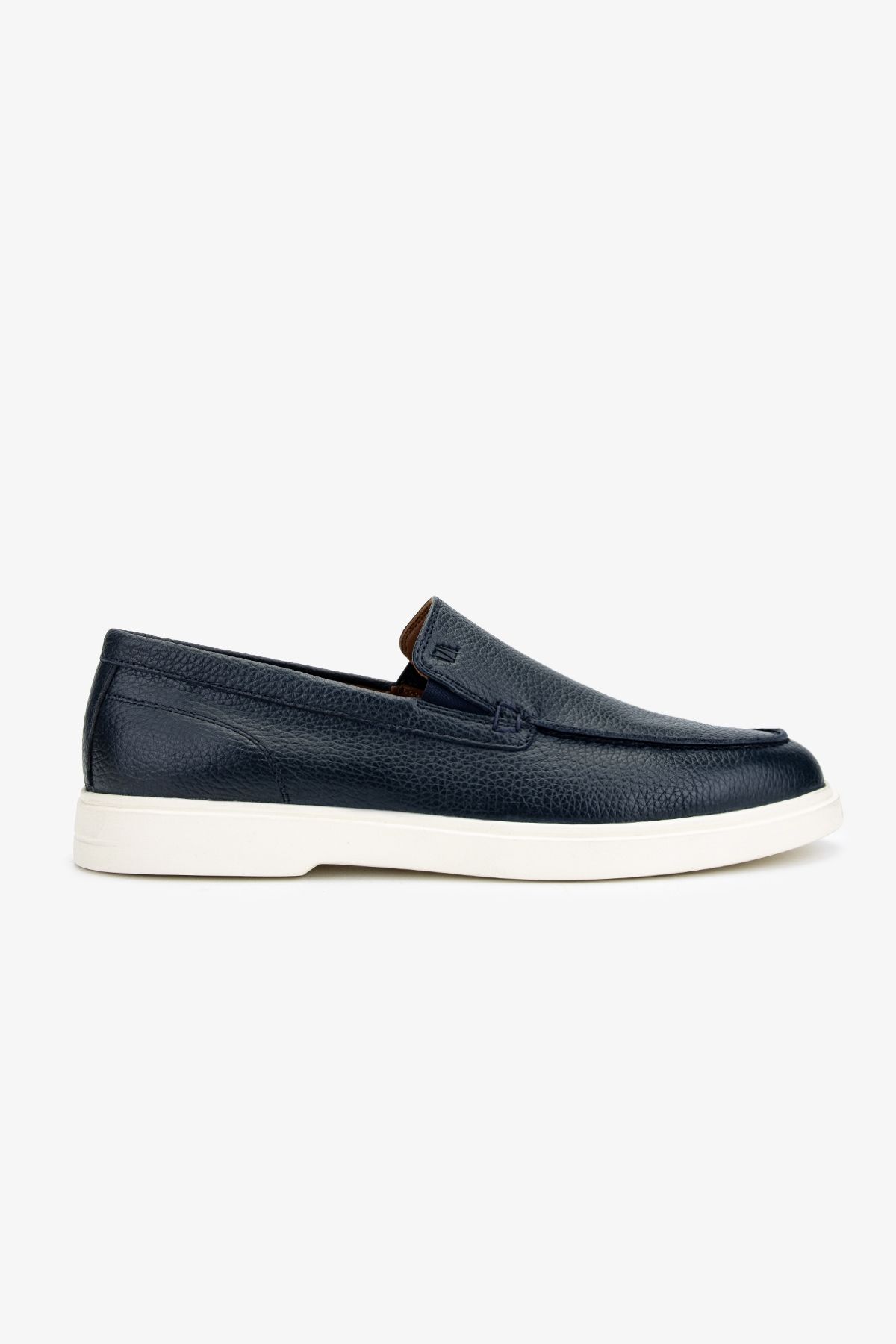 Valmenti Erkek Hakiki Deri Lacivert Loafer Ayakkabı