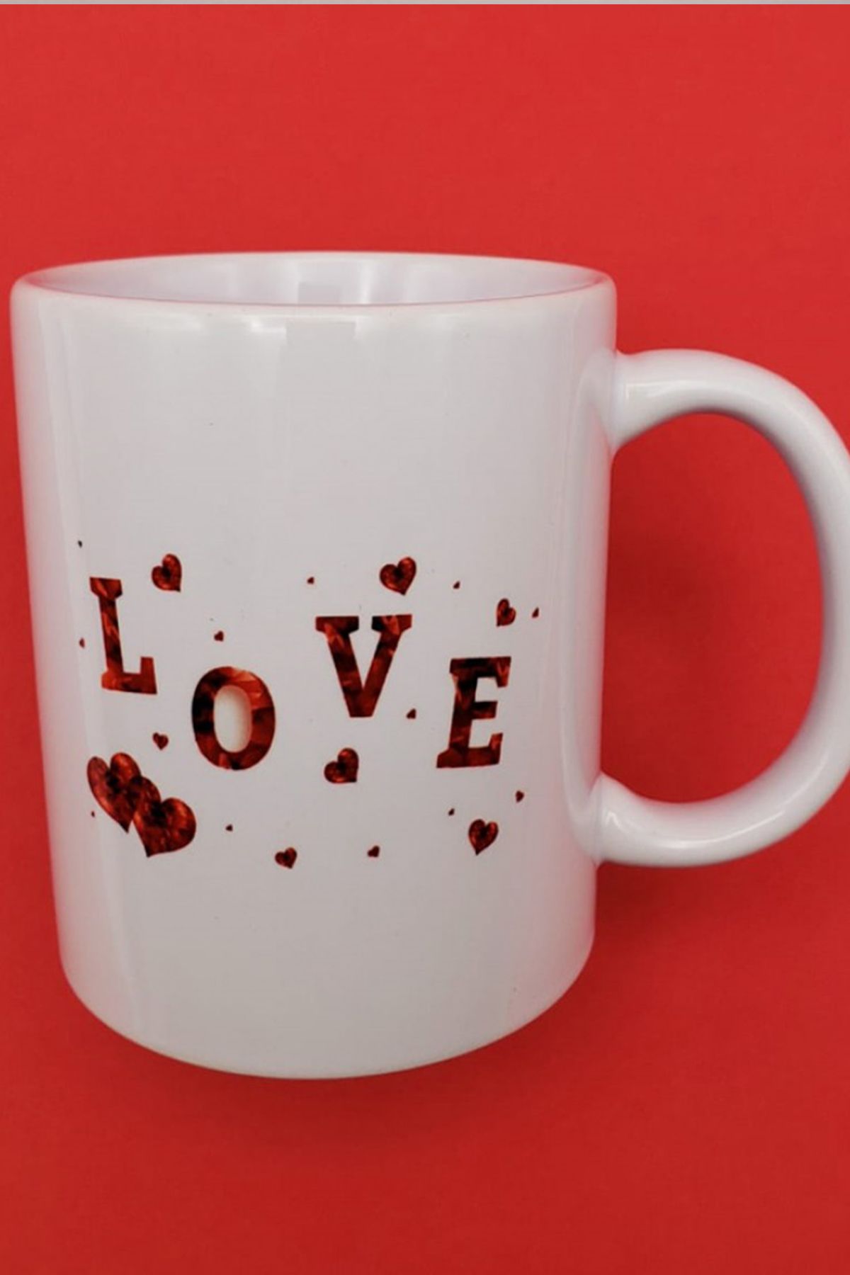 CİYU TİCARET Love tasarım yazılı baskılı kupa bardak arkadaş sevgili hediyelik