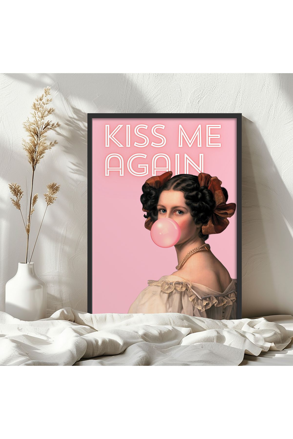 HOMEPACK Tekli Ahşap Çerçeveli Tablo Tek Parça Poster Tablo TK/EXCLUSIVE010