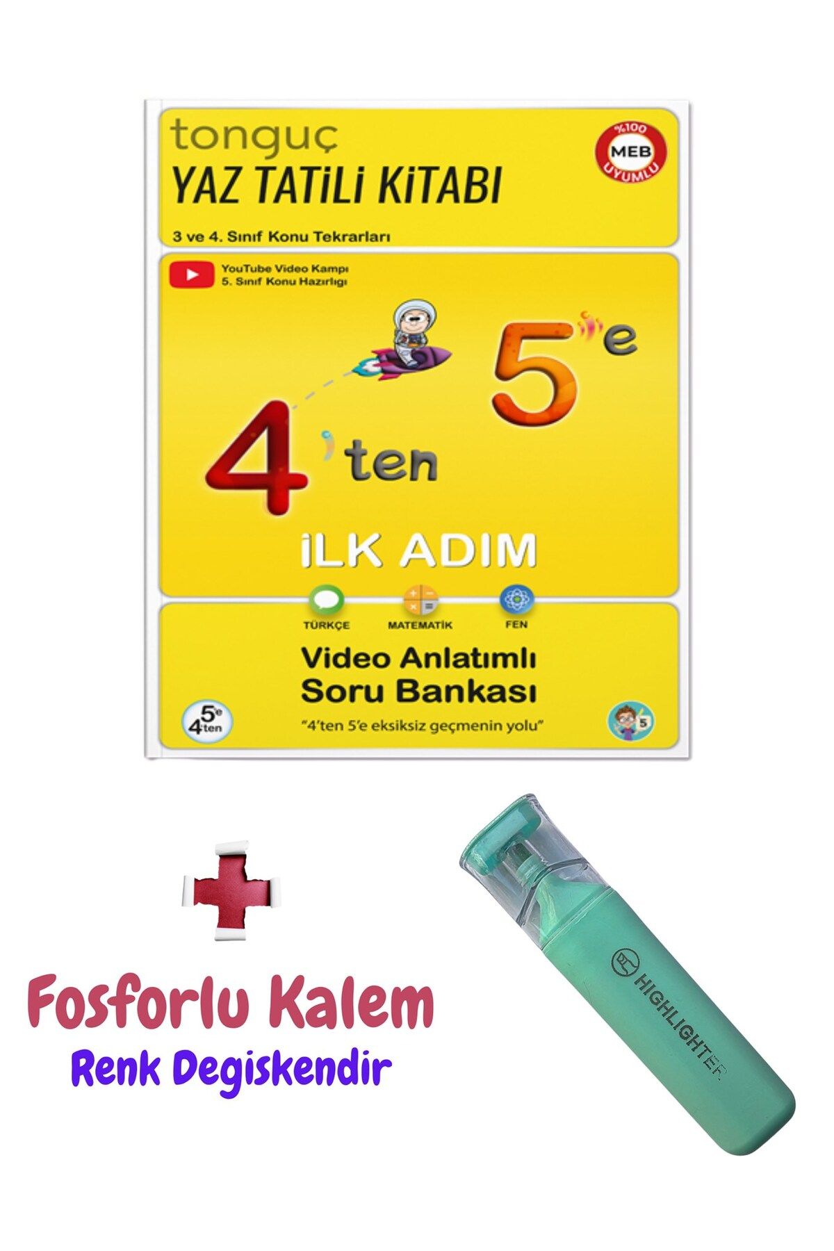 Tonguç Yayınları 4'ten 5'e Hazırlık Kitabı - Fosforlu Kalem - Tonguç Yayınları