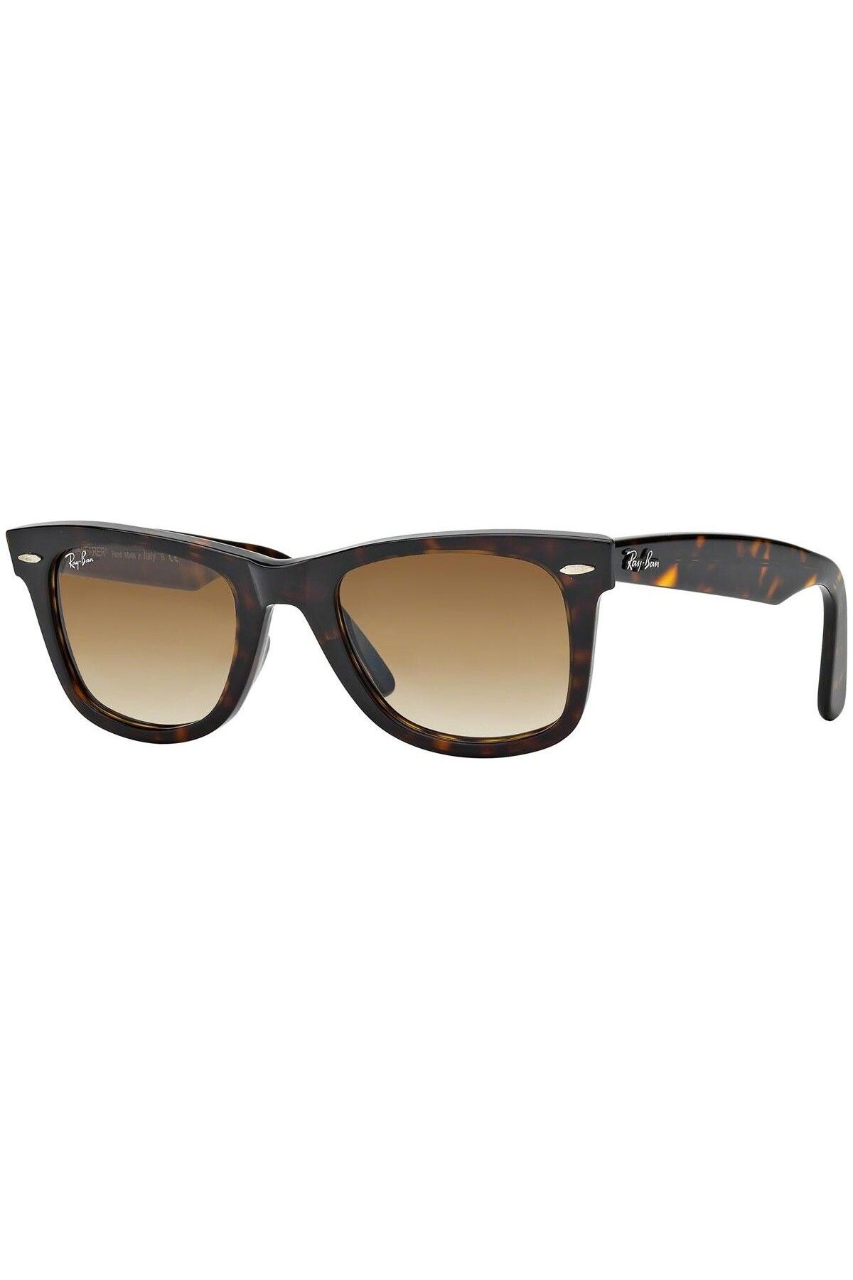 Ray-Ban Ray-ban Original Wayfarer Rb2140 902/51 – Ochelari De Soare, Havana, Lentile Maro Gradient Unisex - One Size