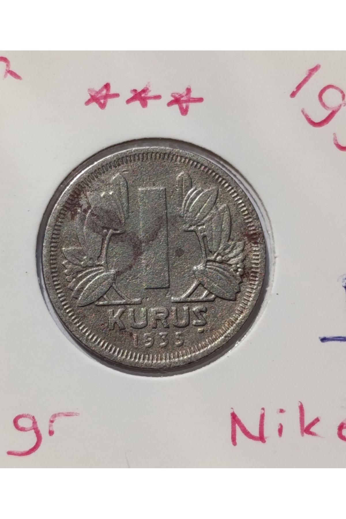 Koleksiyon 1935 YILI 1 KURUŞ ÇT++. *R+ R* NADİR