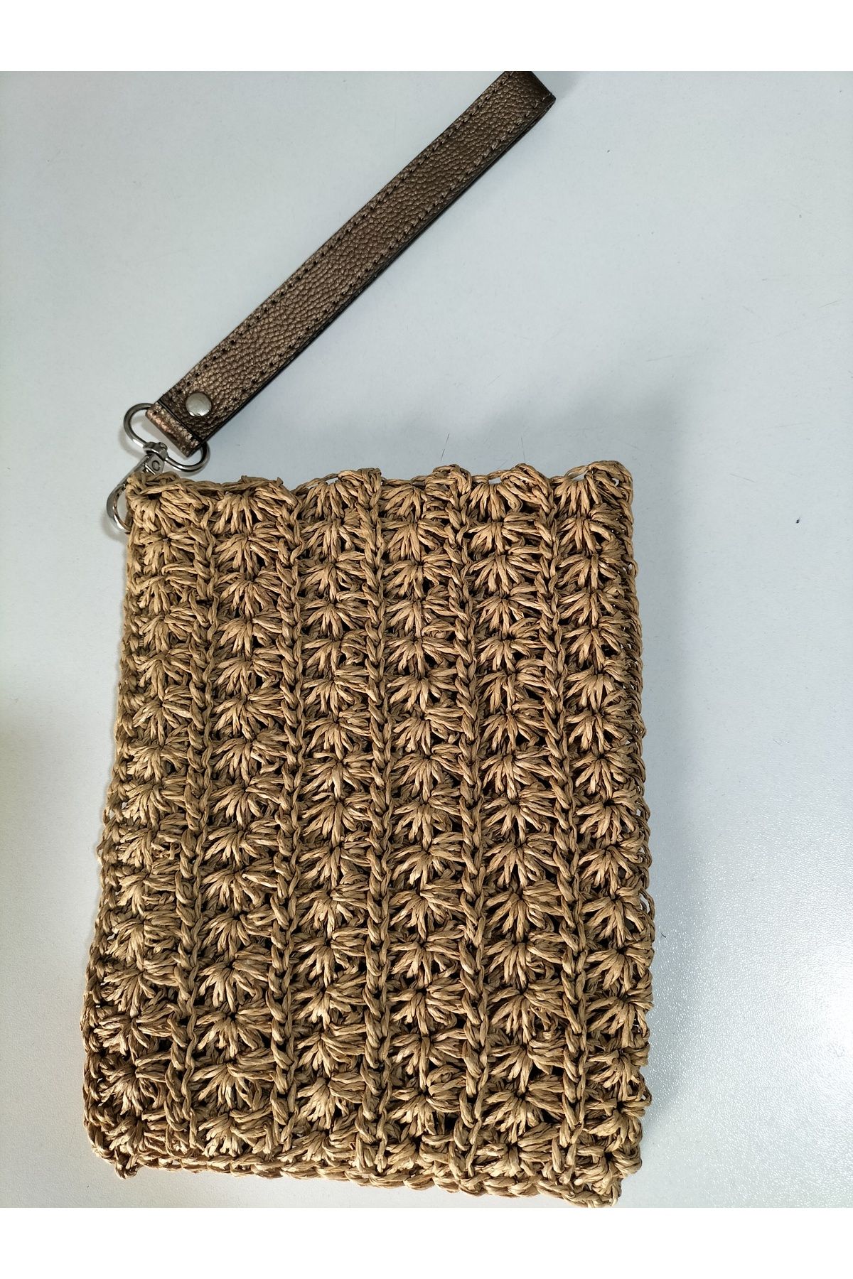 The Fabrics Studio El Örgüsü Hasır Mini El Çantası 16*21 cm