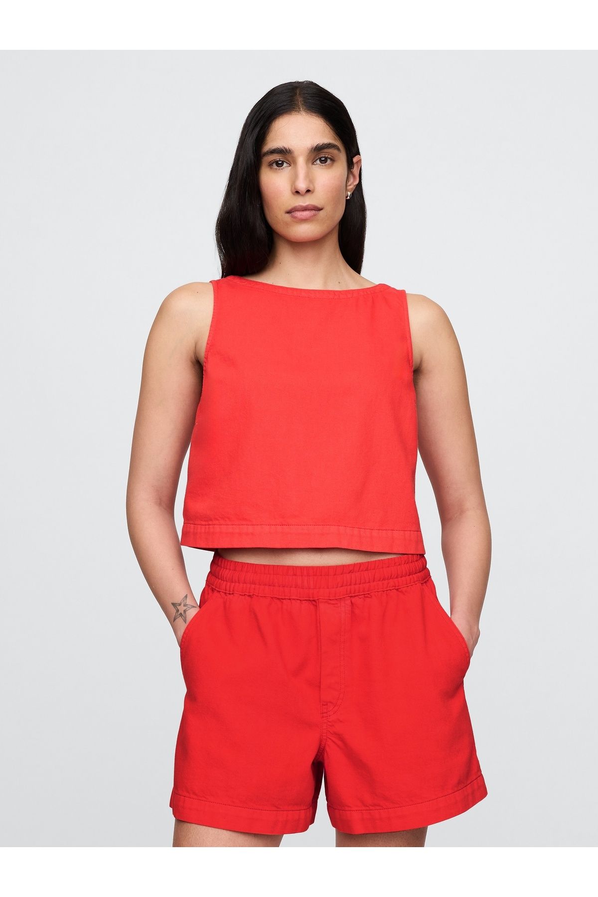 GAP Kadın Kırmızı UltraSoft Denim Atlet