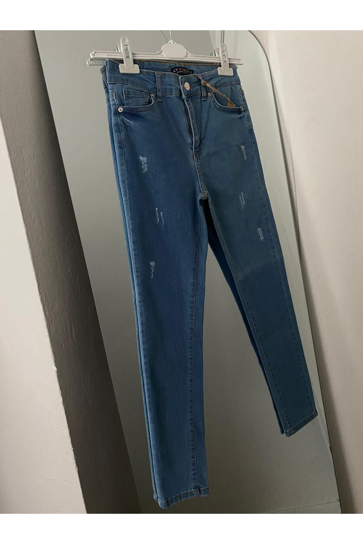 ZA STORE Yüksek Bel Klasik Skinny Jean Pantolon