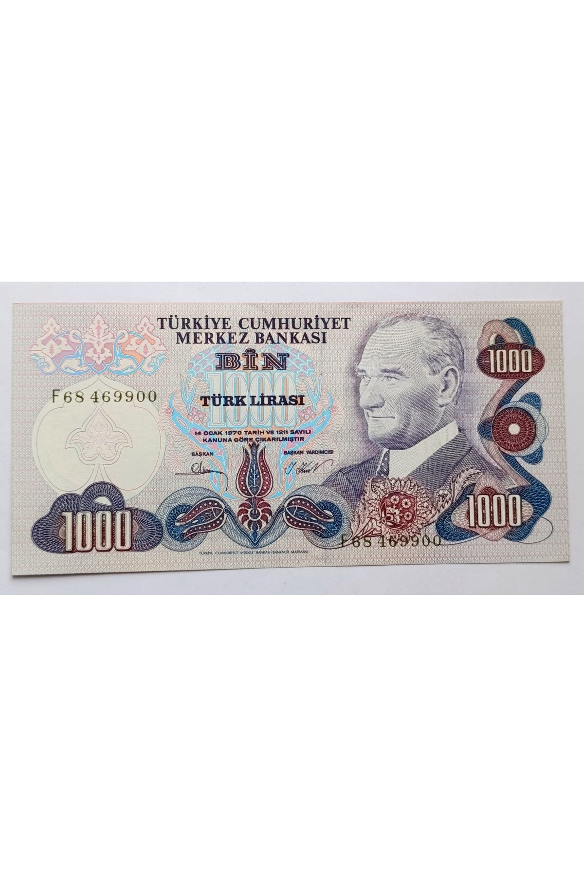 Koleksiyon 6. EMS F68 1000 TÜRK LİRASI ÇİL