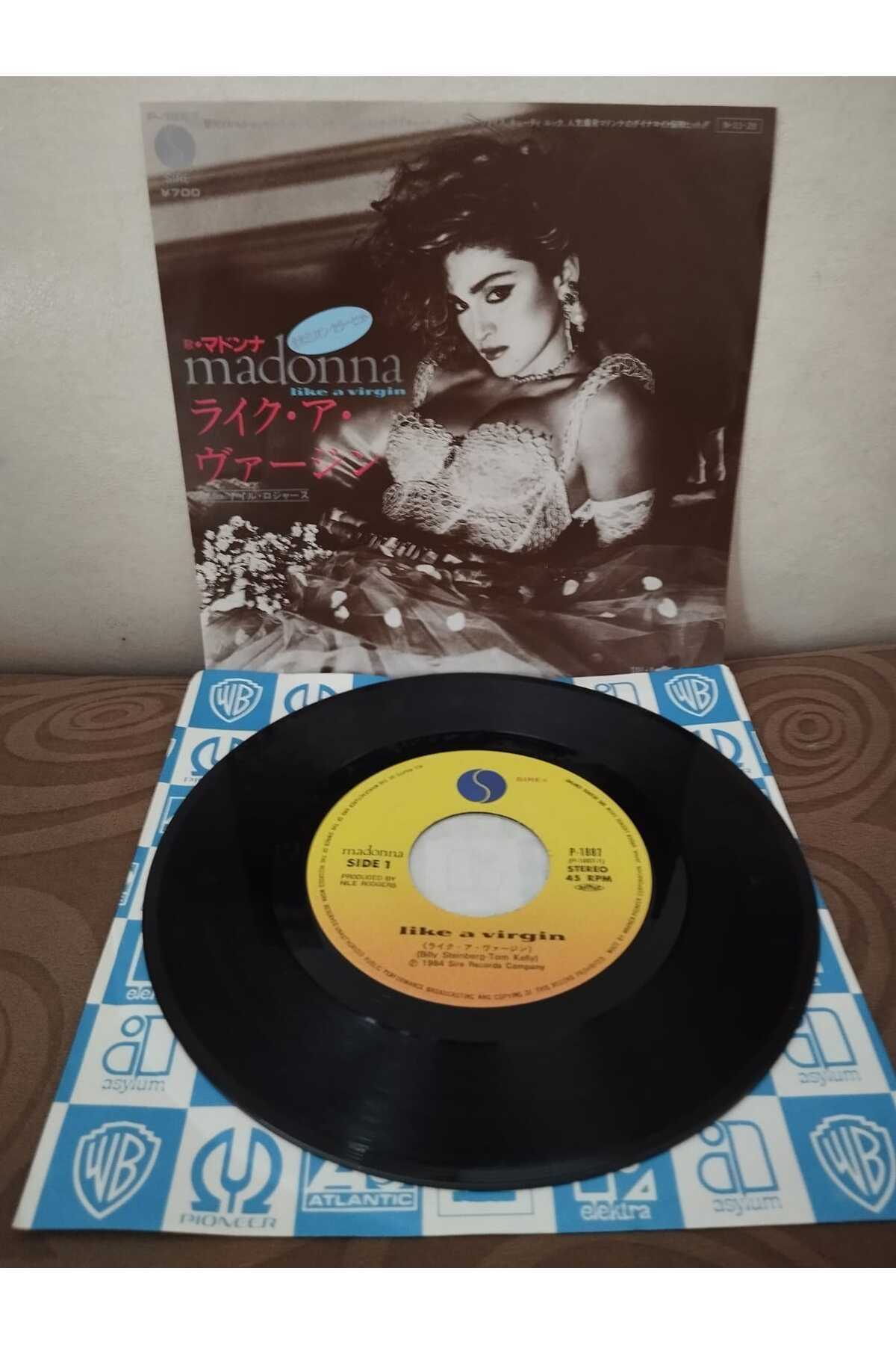 Plakperest Madonna ‎– Like A Virgin - 1984 Japonya Basım 45lik Plak-2.EL
