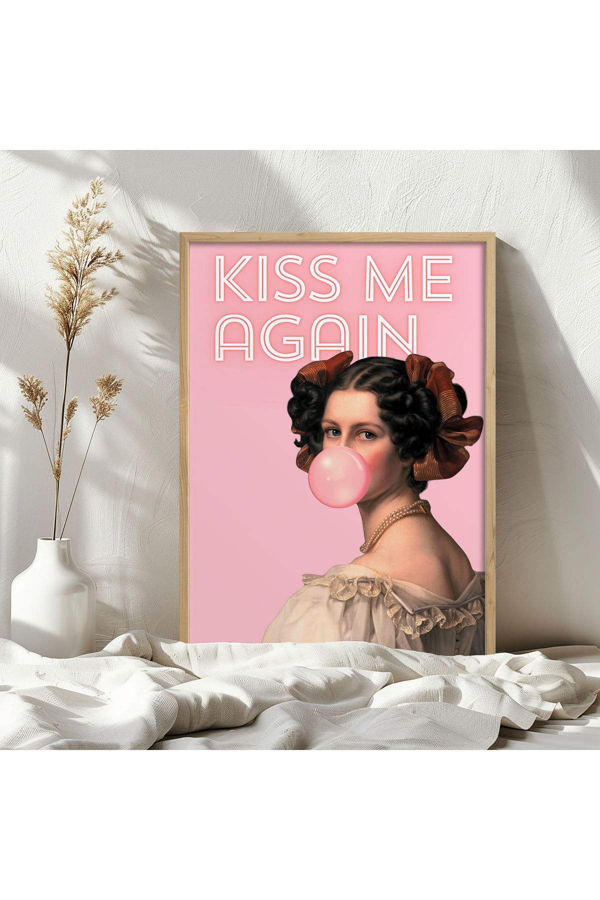 HOMEPACK Tekli Ahşap Çerçeveli Tablo Tek Parça Poster Tablo TK/EXCLUSIVE010