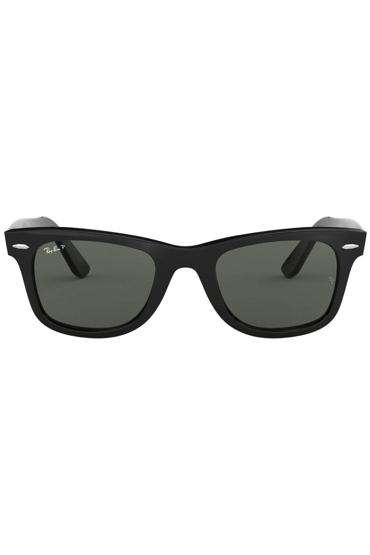 Ray-Ban-Ray-Ban Original Wayfarer RB2140 901/58 – Ochelari de soare polarizați, Negru, Lentile G-15 Verde 3