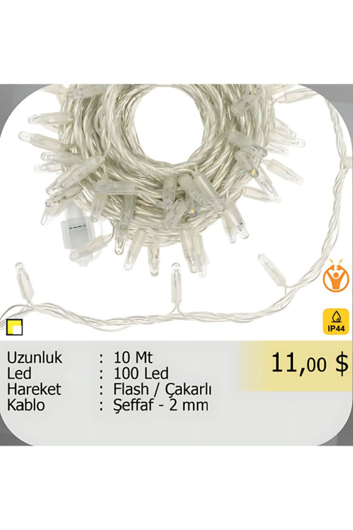 ELKHOUSE ElektrikHouse LED PERİ IŞIĞI FLASH ÇAKARLI 10 metre