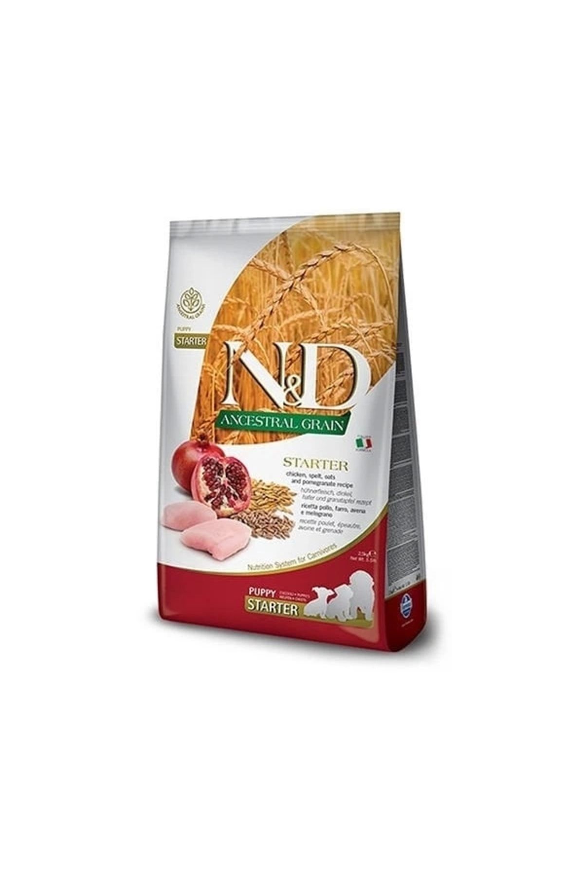 ShopNova N&D Düşük Tahıllı Puppy Starter Tavuklu Anne ve Yavru Köpek Maması 2.5 Kg