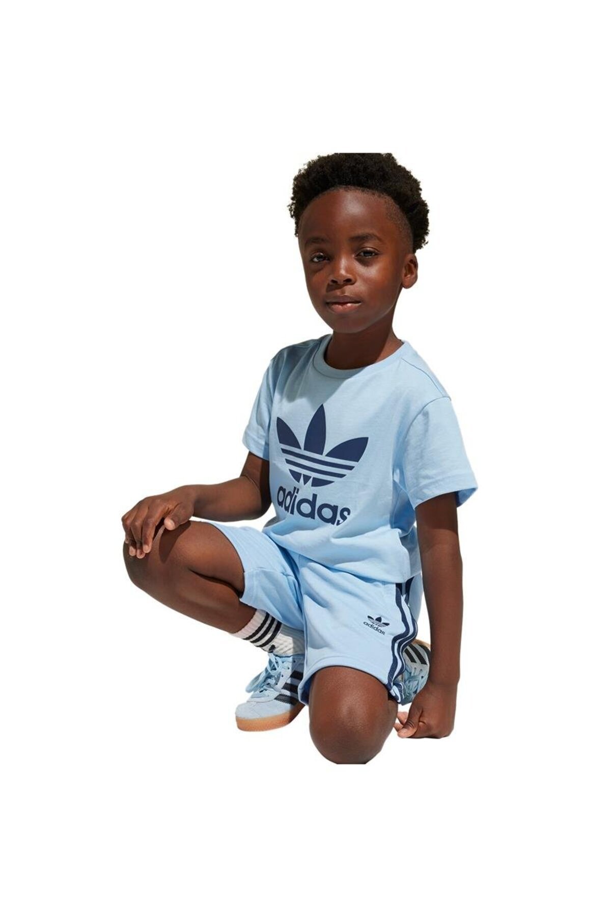 adidas Çocuk Mavi Eşofman Short Tee Set Jc9160 fotoğrafı 4 (önizleme)