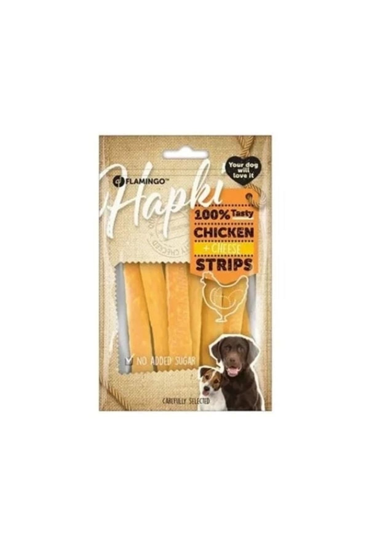 ShopNova Flamingo Hapki Peynirli Şerit Şeklinde Çubuk Köpek Ödül Maması 85 Gr