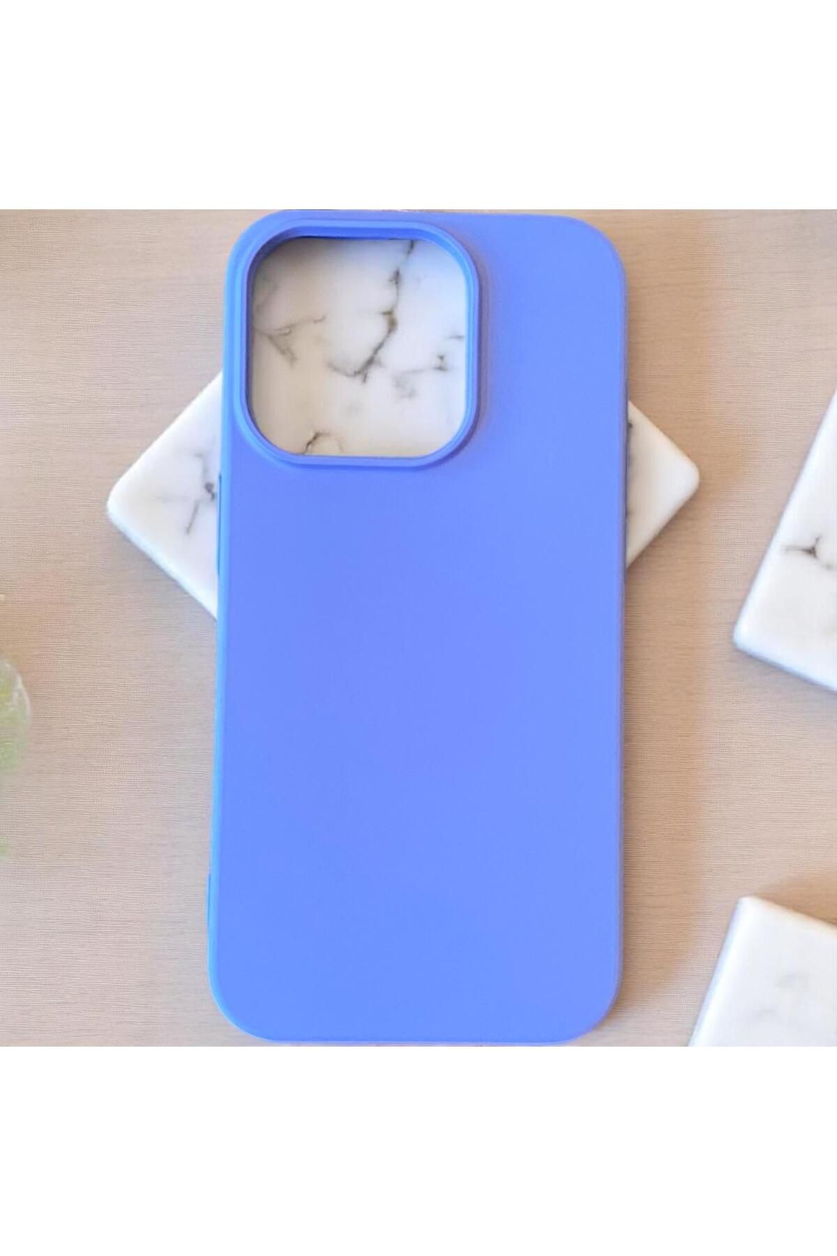 Digimanya Iphone 15 Pro Uyumlu Kılıf Lansman Silikon ve Esnek Lila