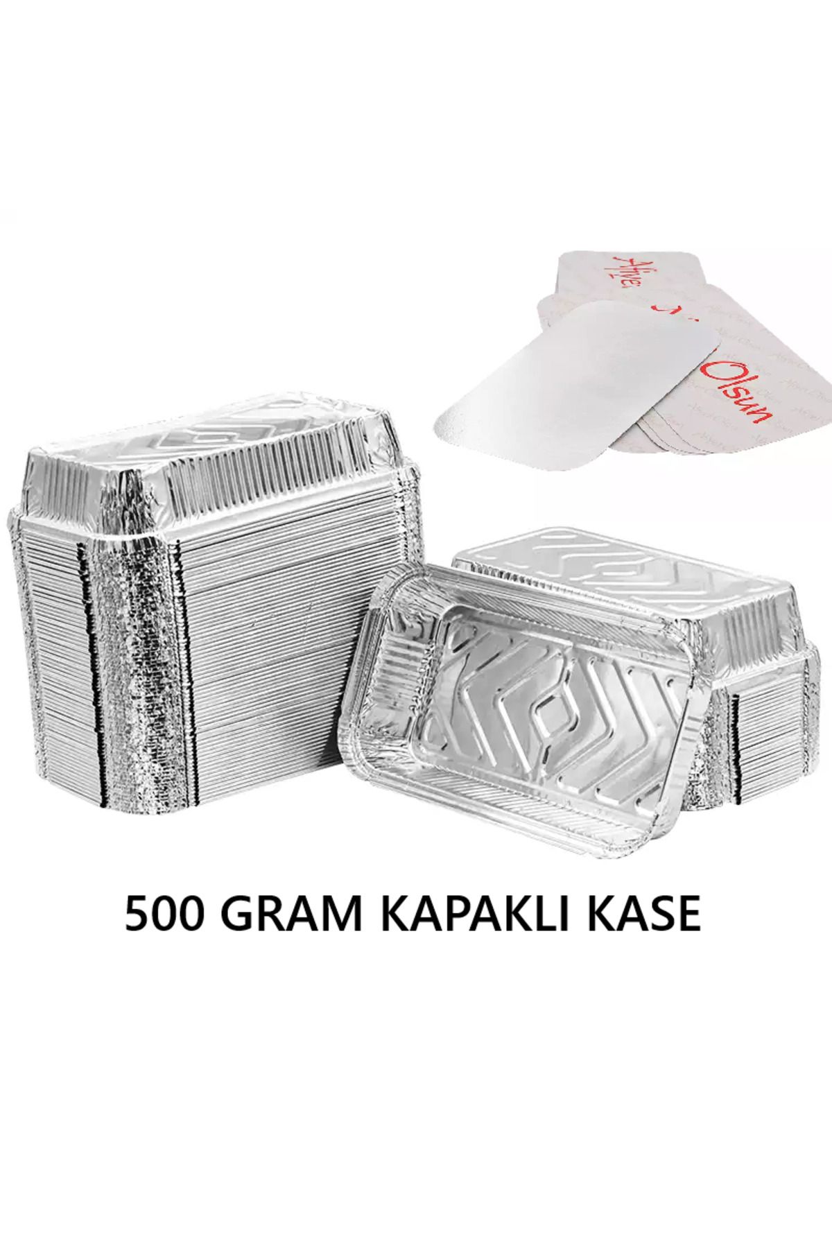 PRATİK SHOP Alüminyum 500 gr. Kase ve Kap 50 Adet