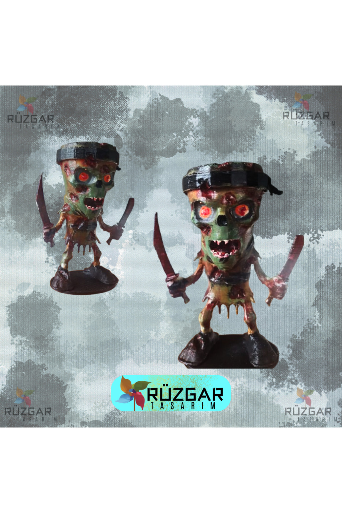 Rüzgar Tasarım-Cappuccino Assassin Zombie 12 cm Figure - Zombies Brainrot Tung Tung Tung Sahur Character 2