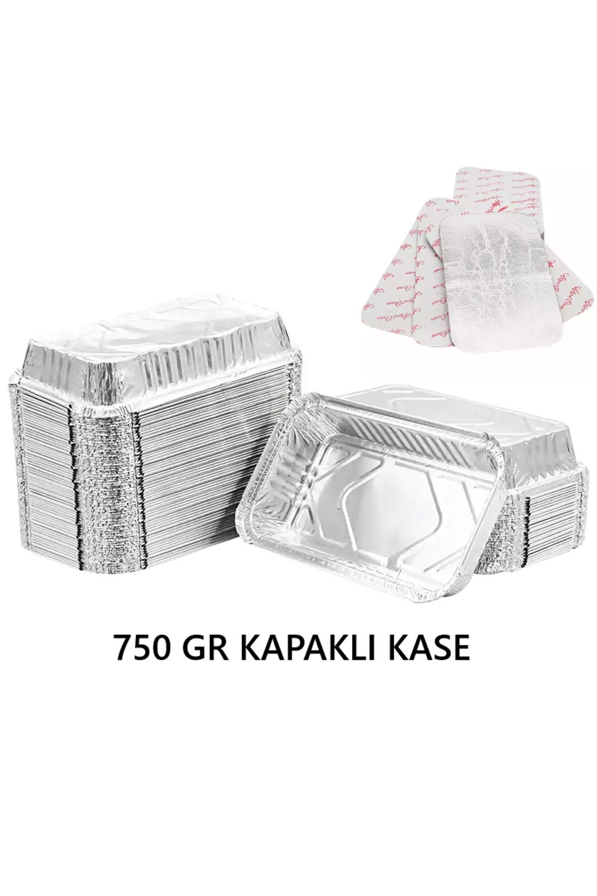 PRATİK SHOP Alüminyum 750 gr. Kase ve Kap 50 Adet