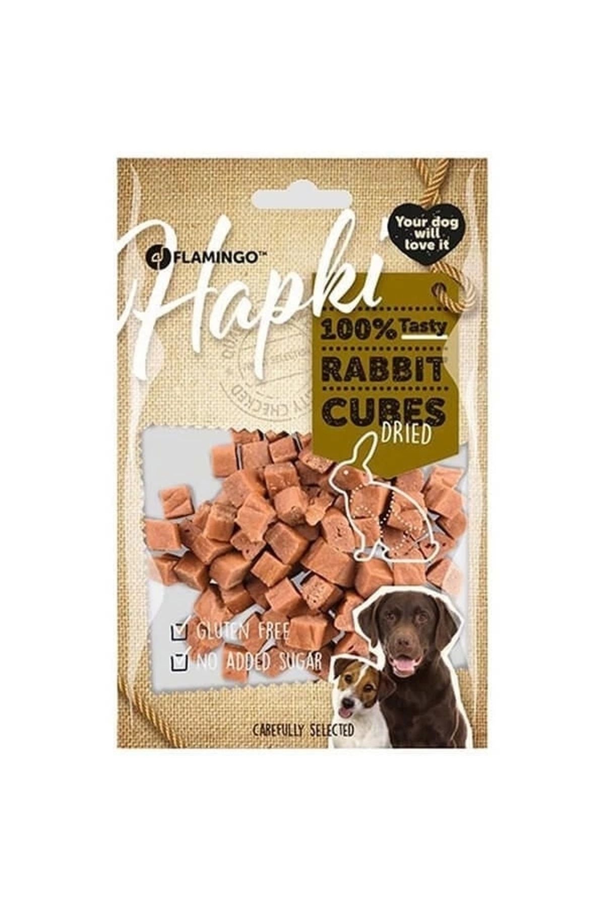 ShopNova Flamingo Hapki Glutensiz Tavşanlı Küp Köpek Ödül Maması 85 Gr