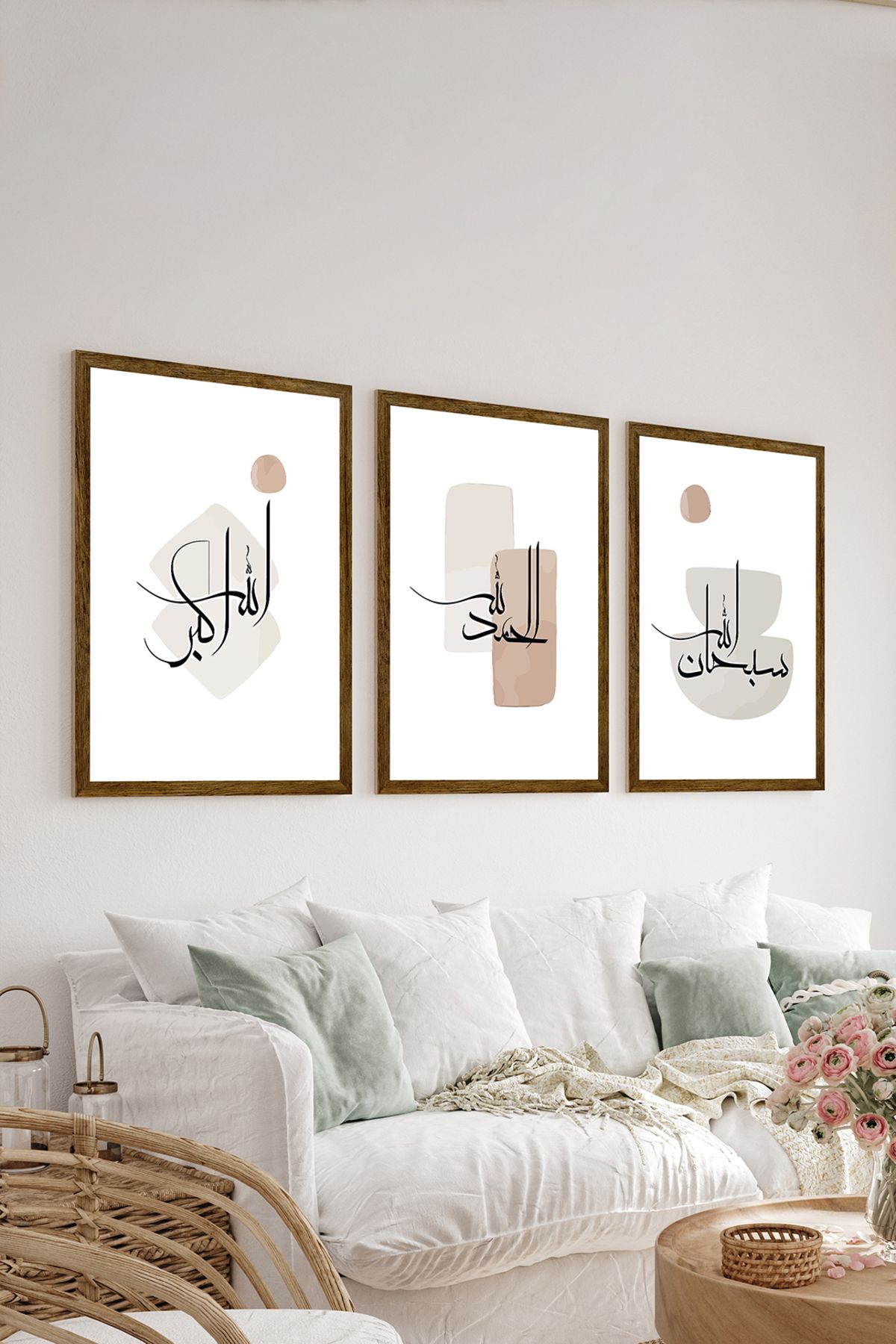 artflow 3 Parça Çerçeve Görünümlü Mdf Tablo Seti