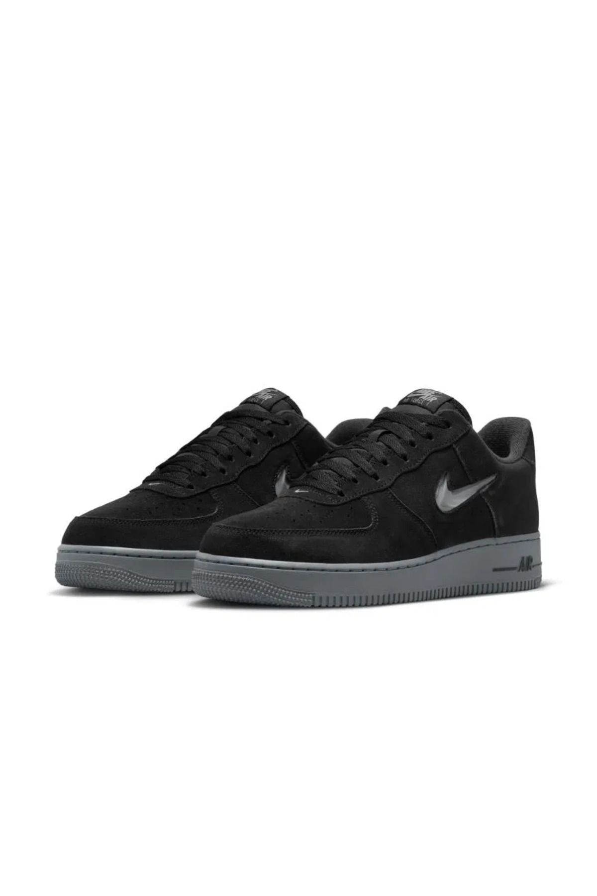 Nike Air Force 1 Low Jewel Swoosh "Black/Cool Grey"Erkek Sneaker Ayakkabı