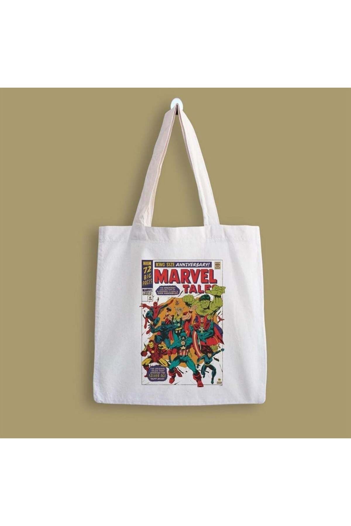 Maysa Sanat Atölyesi Marvel Kahramanlar Su Geçirmez Bez Çanta