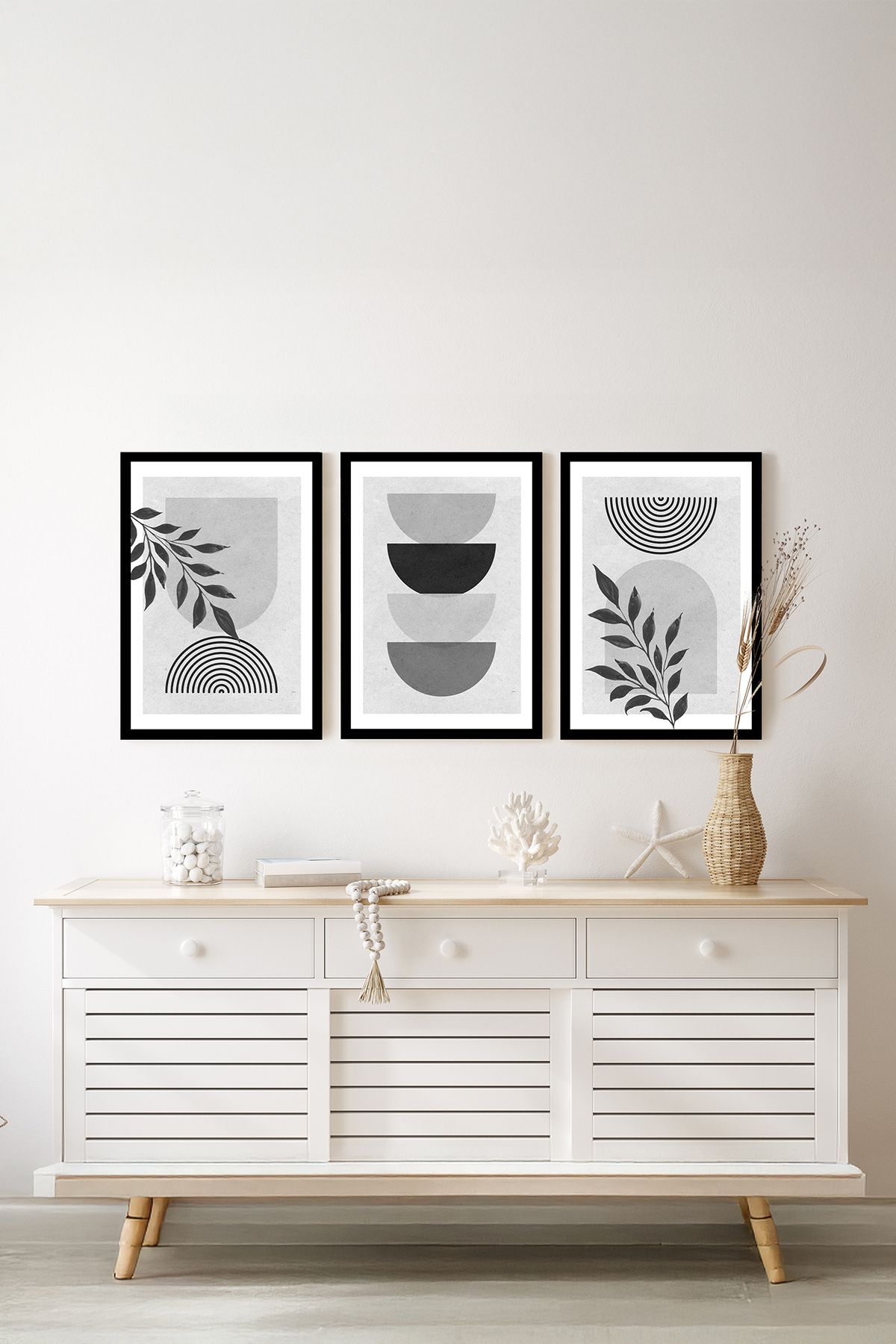 artflow 3 Parça Çerçeve Görünümlü Mdf Tablo Seti