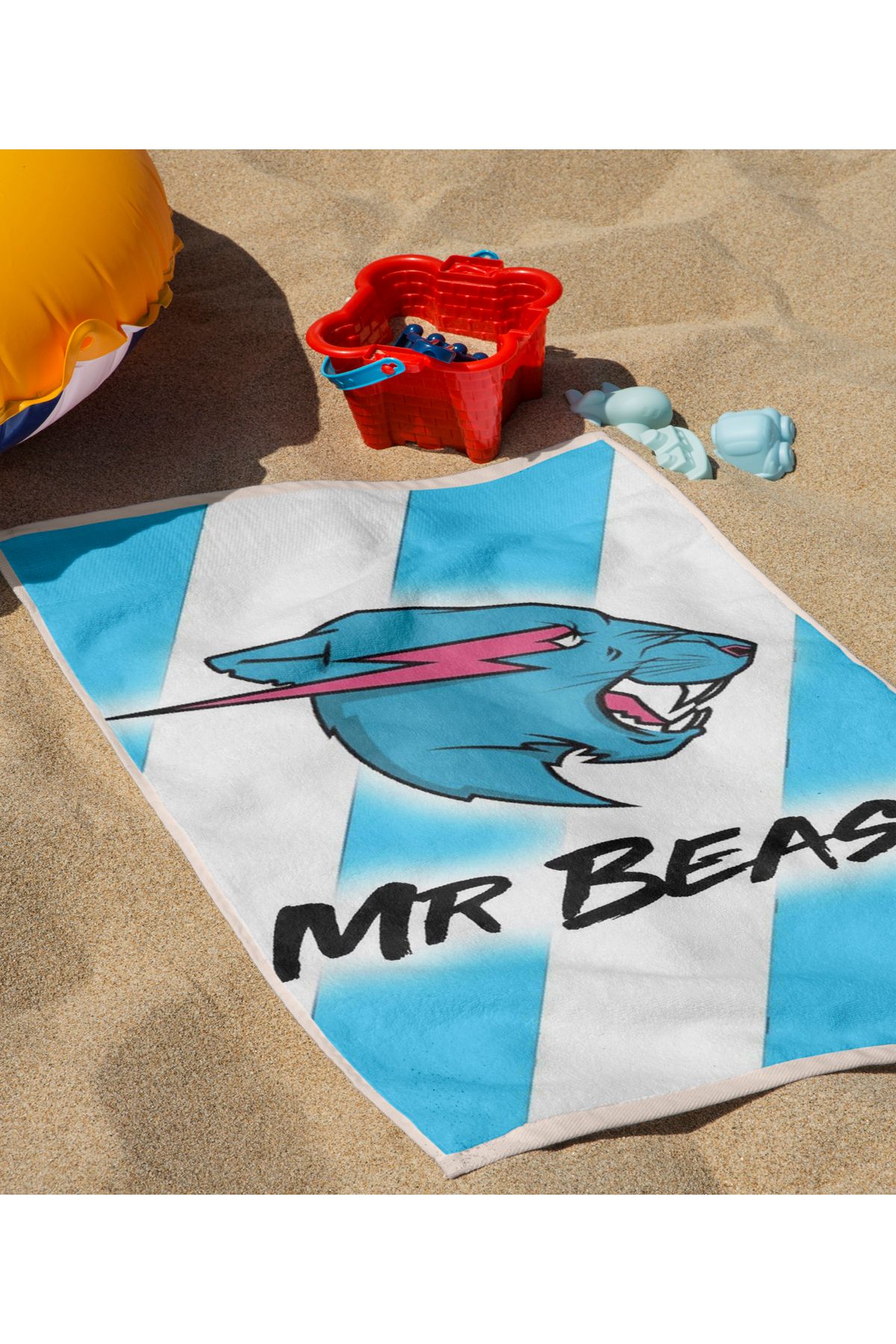 OZG DESİGN MR BEAST LOGO BASKILI ÇOCUK PLAJ HAVLUSU