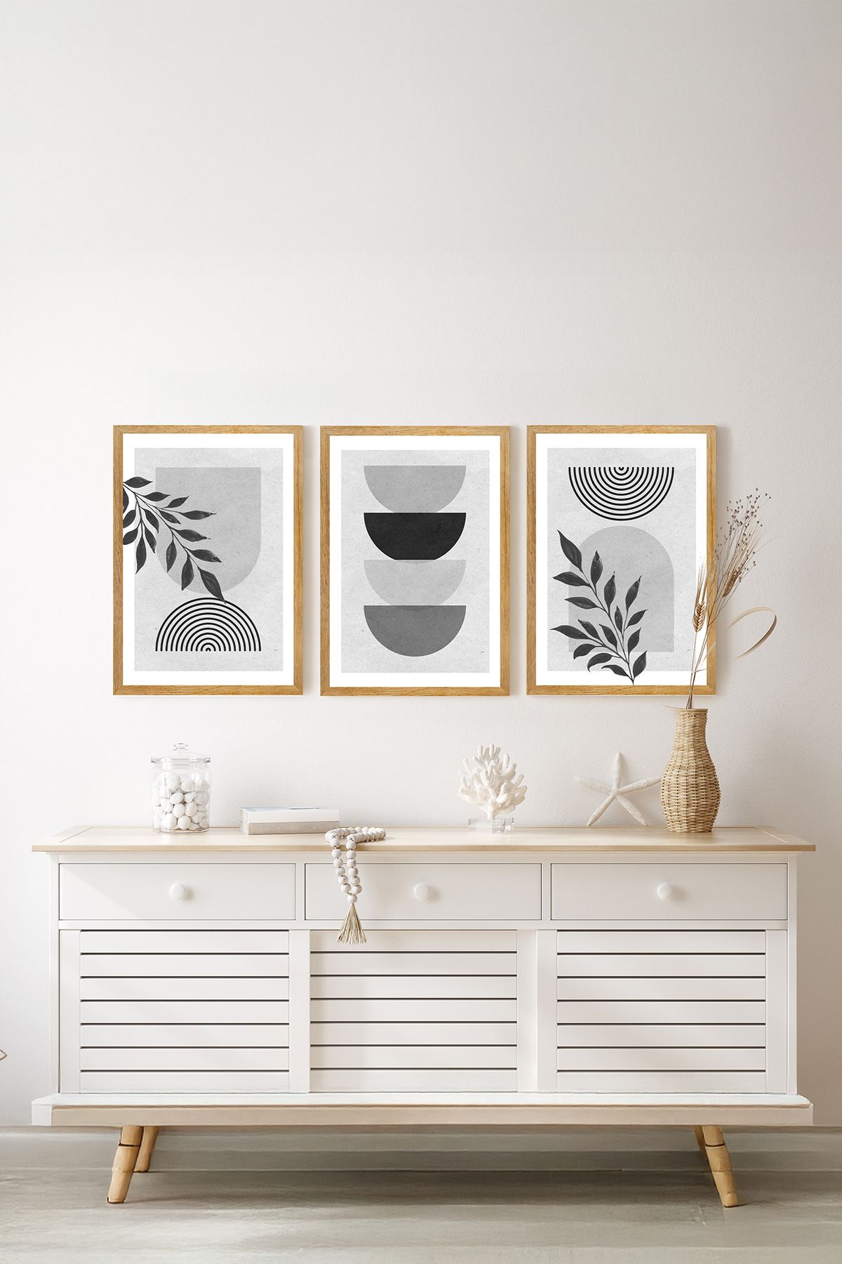 artflow 3 Parça Çerçeve Görünümlü Mdf Tablo Seti