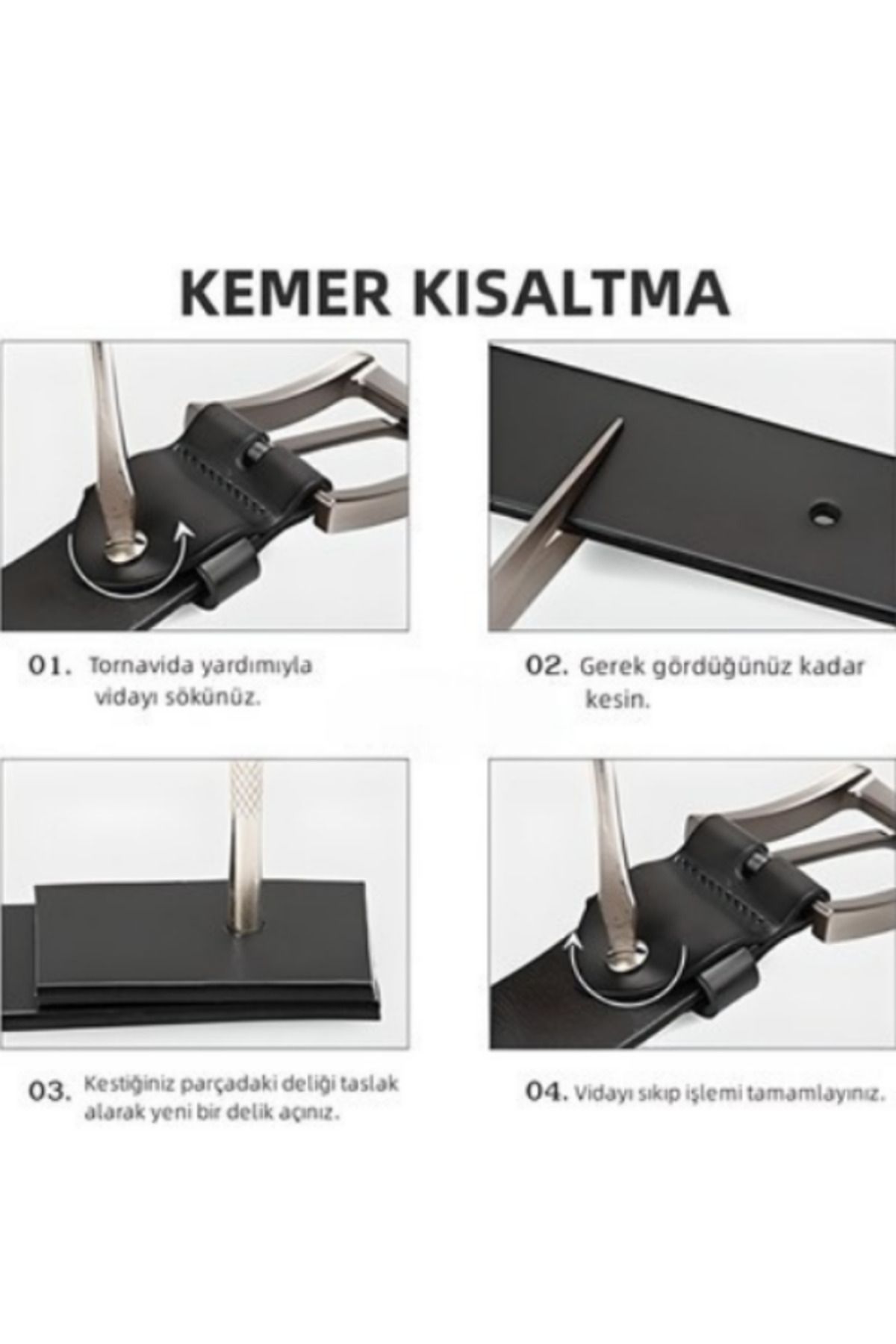 HSKBelt FlexBelt Suni Deri Klasik Mat Kemer