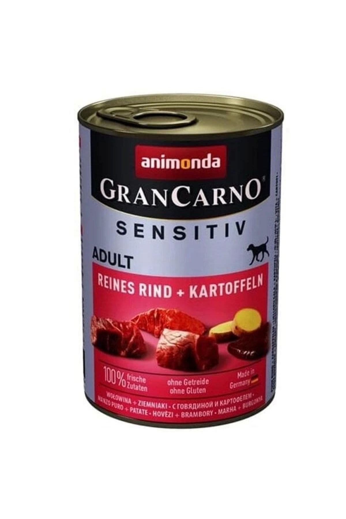 ShopNova Animonda Gran Carno Sensitive Sığır Etli ve Patatesli Yetişkin Köpek Konservesi 400 Gr
