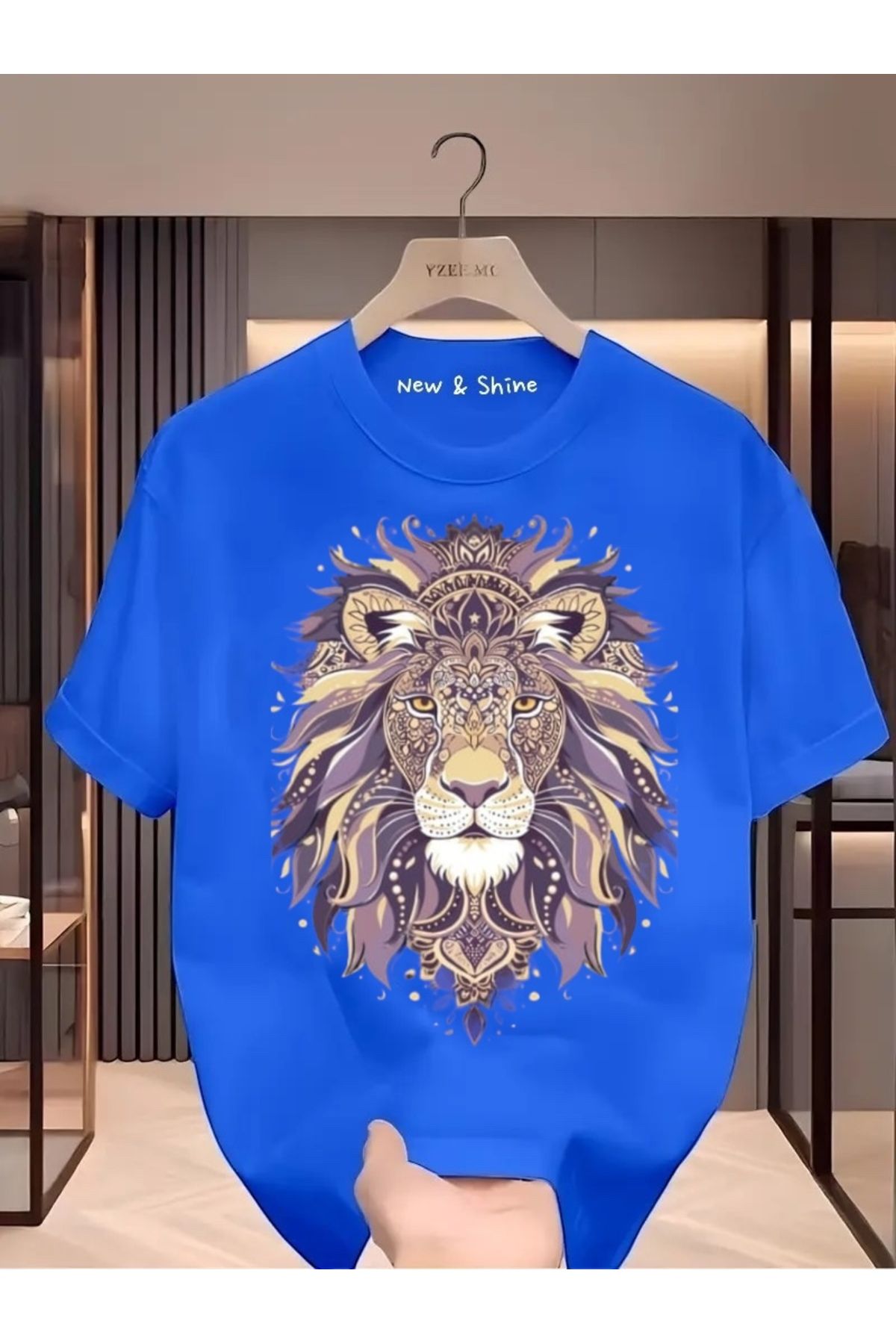 New Shine Aslan Baskılı Oversize T-Shirt