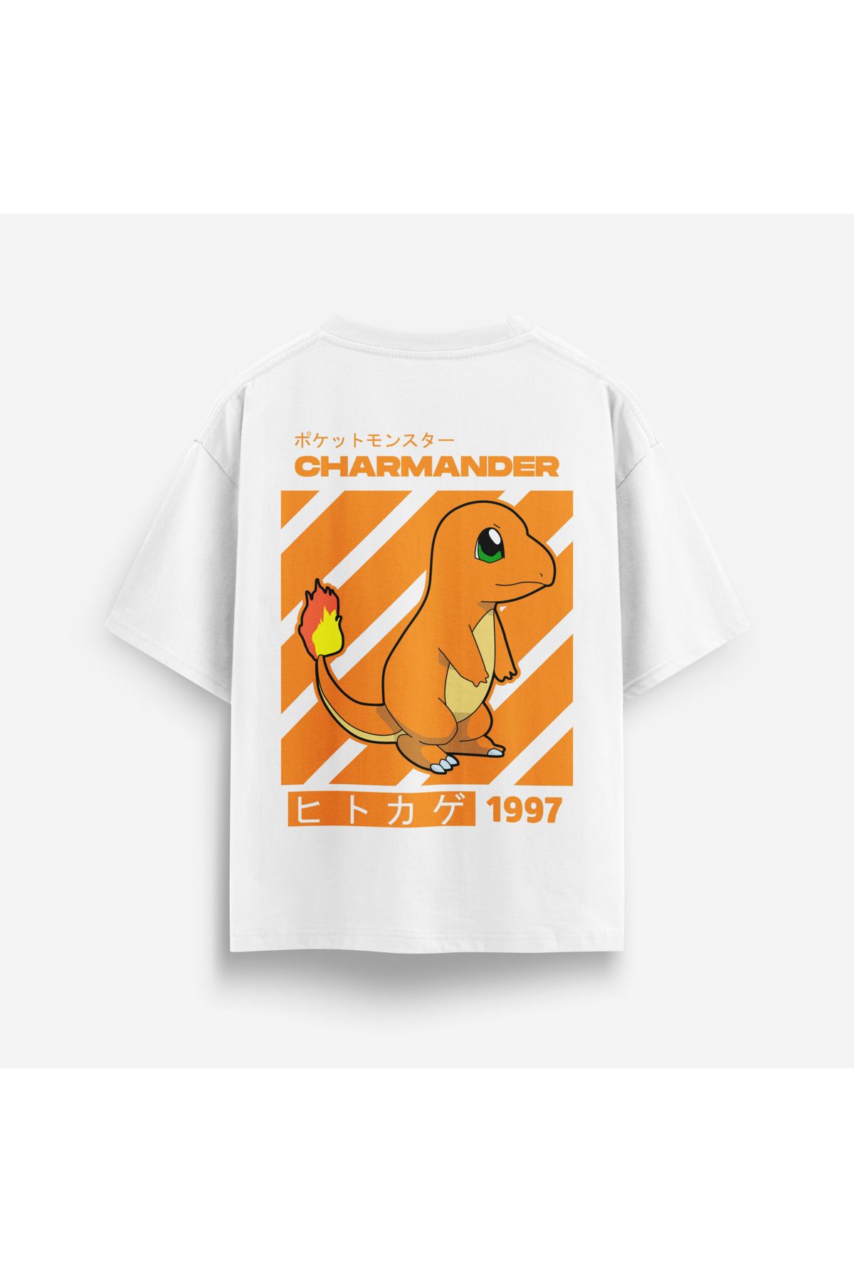 Street301 Unisex Charmander Baskılı Oversize T-Shirt