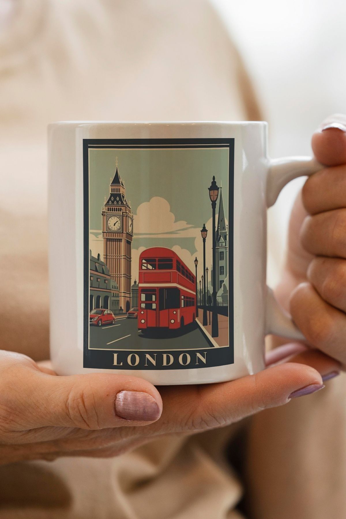 South Steel Londra Baskılı Kupa Bardak