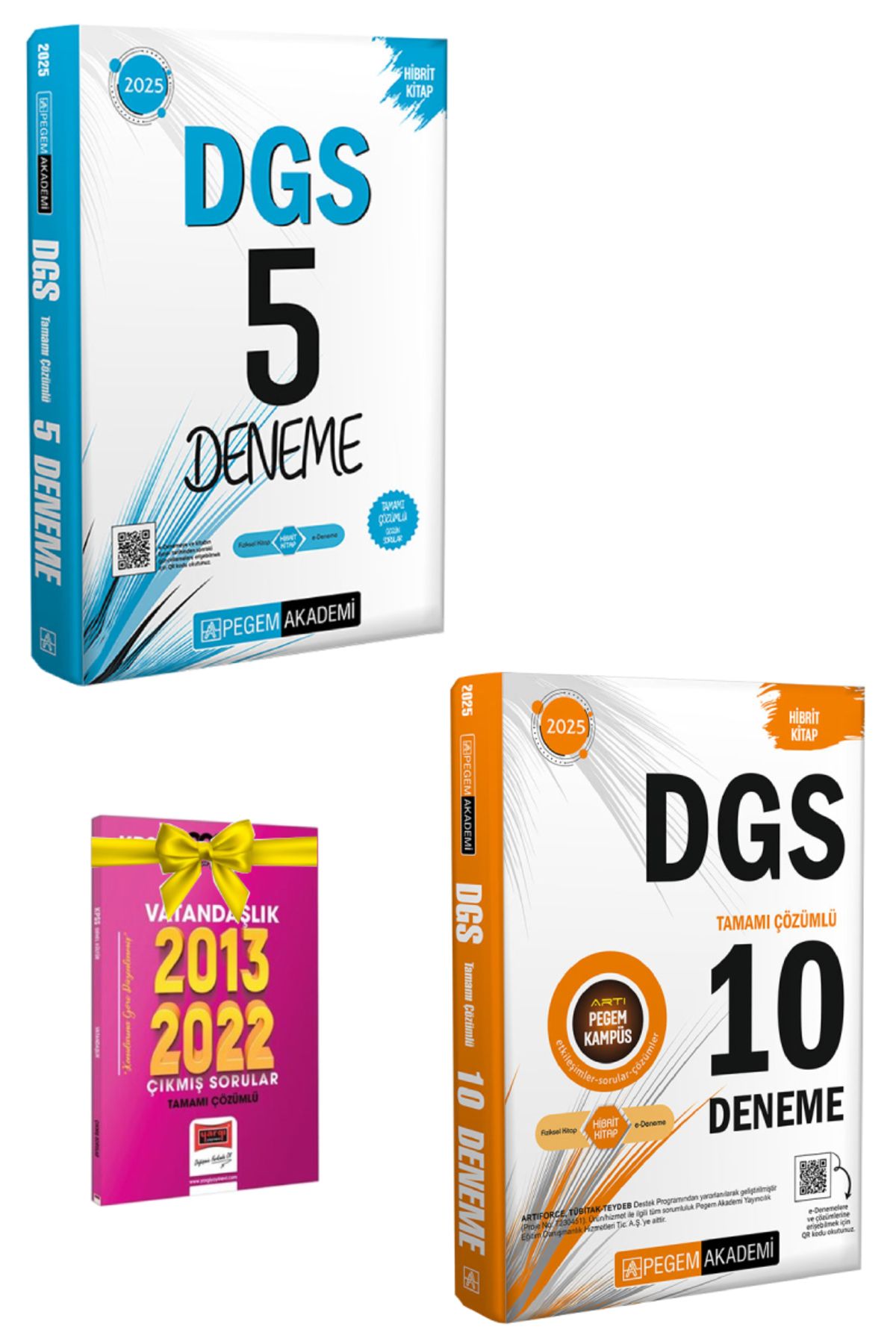 Pegem Akademi Yayıncılık 2025 Pegem DGS Deneme+Pegem DGS 10 Deneme+Hediye