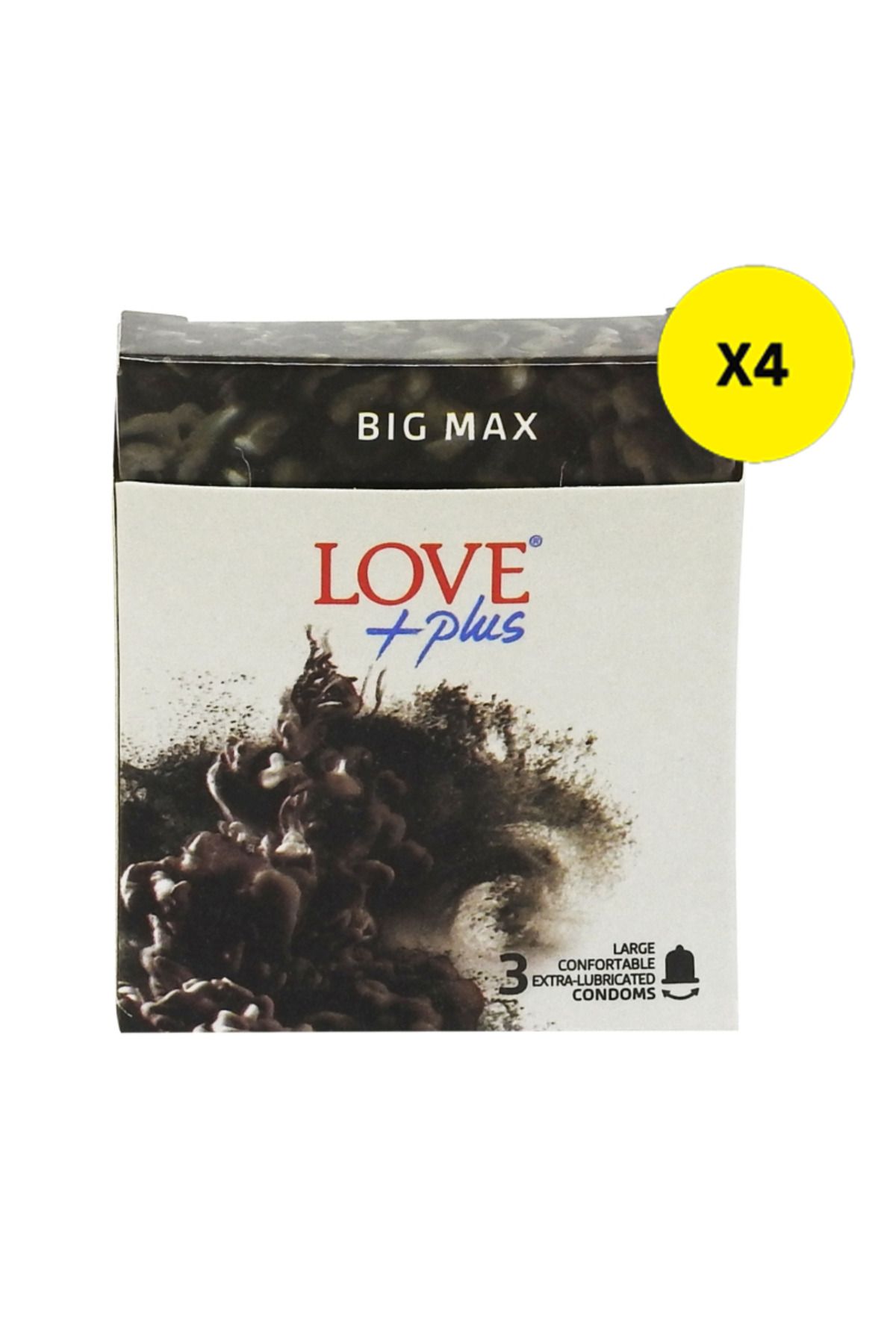 LOVE X4 - Love Plus Prezervative 3buc Big Max - One Size