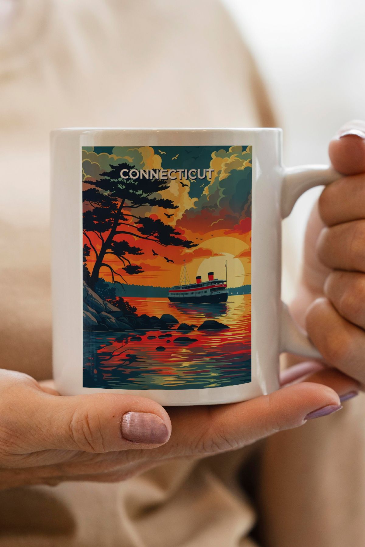 South Steel Connecticut Baskılı Kupa Bardak