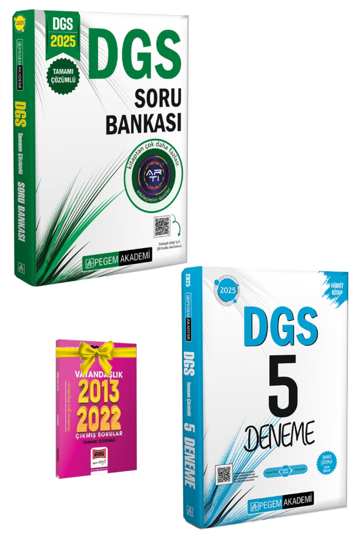 Pegem Akademi Yayıncılık 2025 Pegem DGS Soru Bankası+Pegem DGS Deneme+Hediye