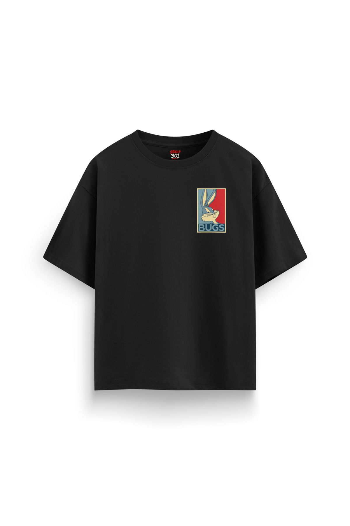 Street301 Unisex Bugs Baskılı Oversize T-Shirt