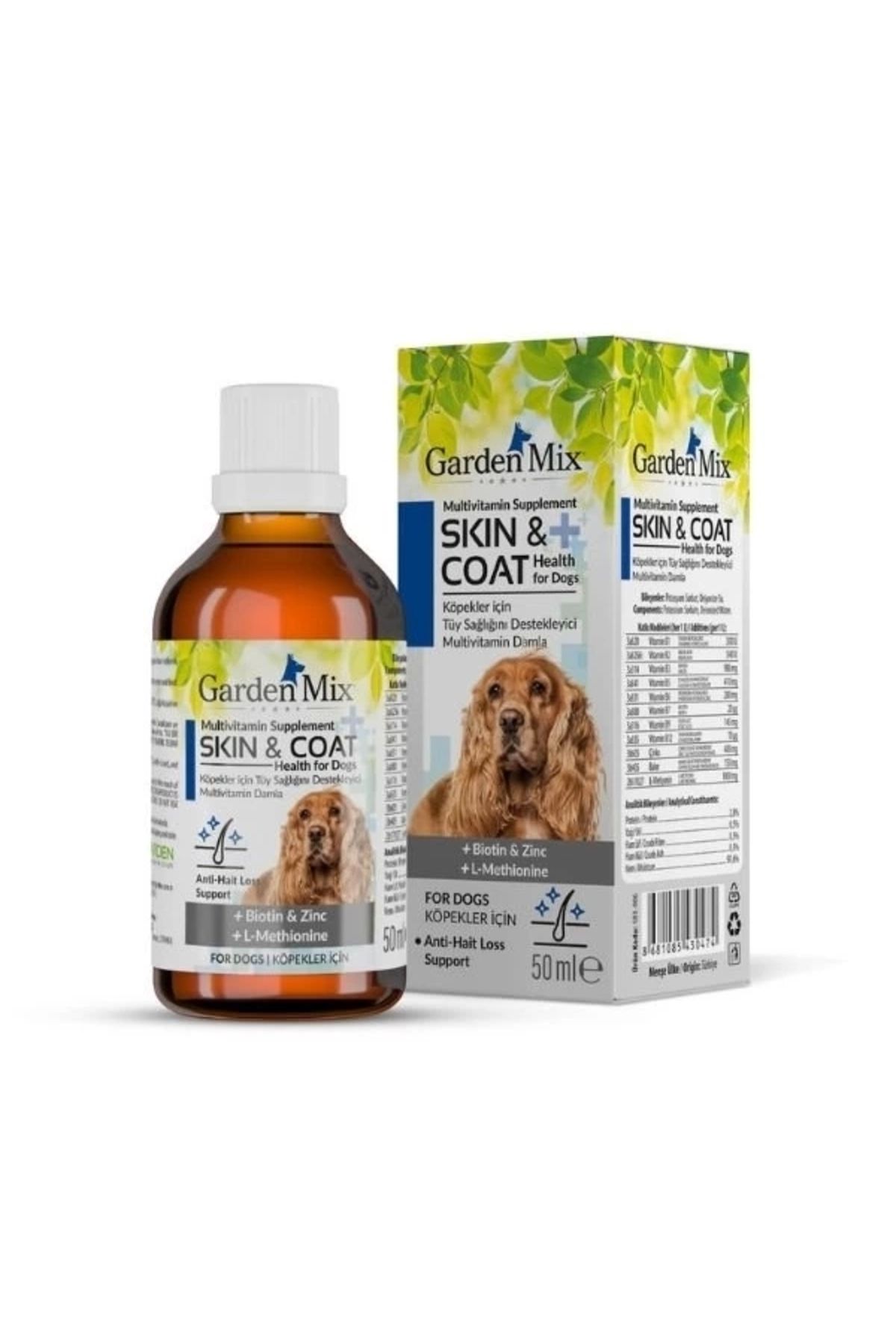 ShopNova Garden Mix Multivitamin Köpekler için Tüy Sağlığını Destekleyici Damla 50 Ml