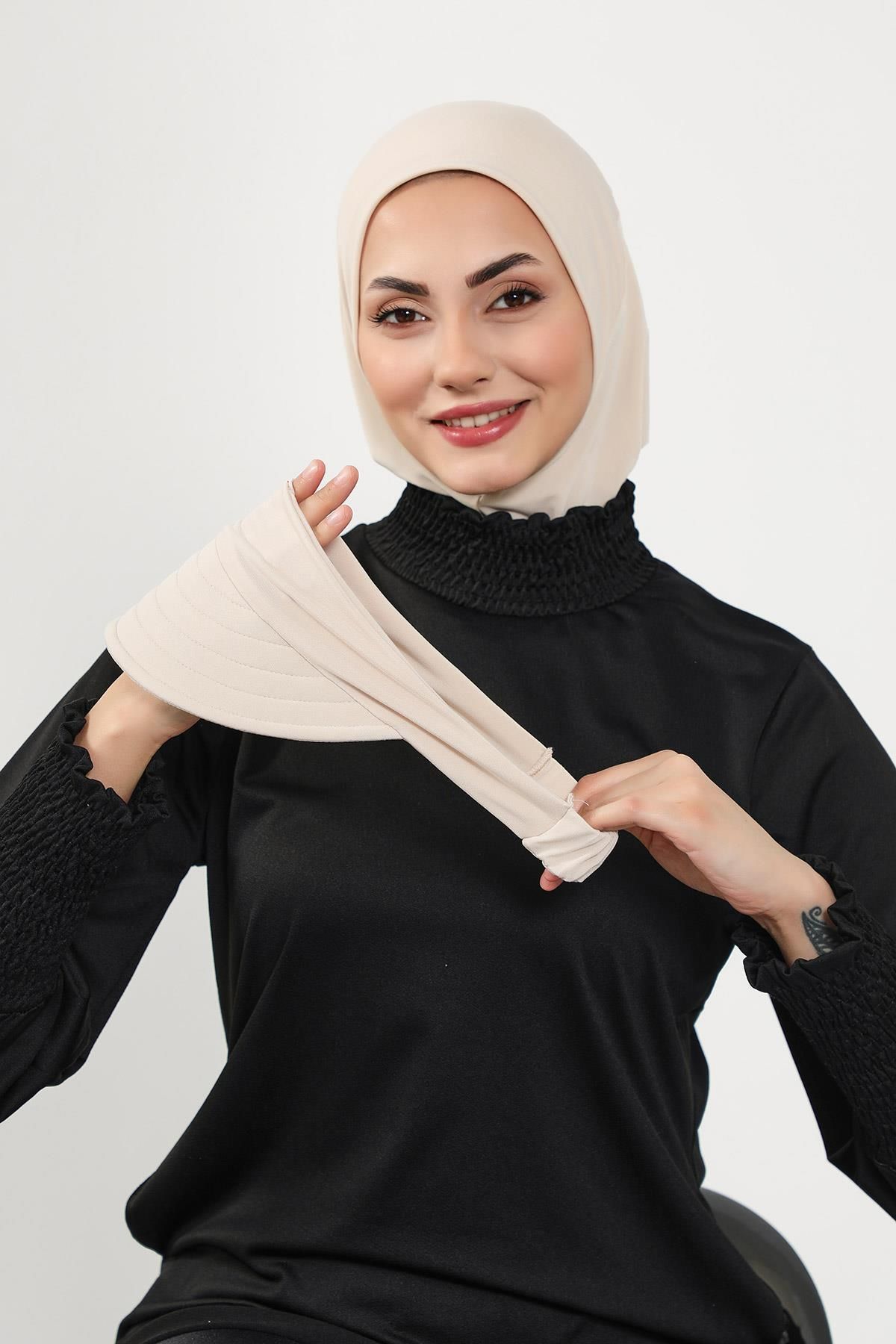 Aisha's Design Türban üzeri (Deniz,Havuz İçiin Uygun) Siperlik-Şapka,SP-5SN