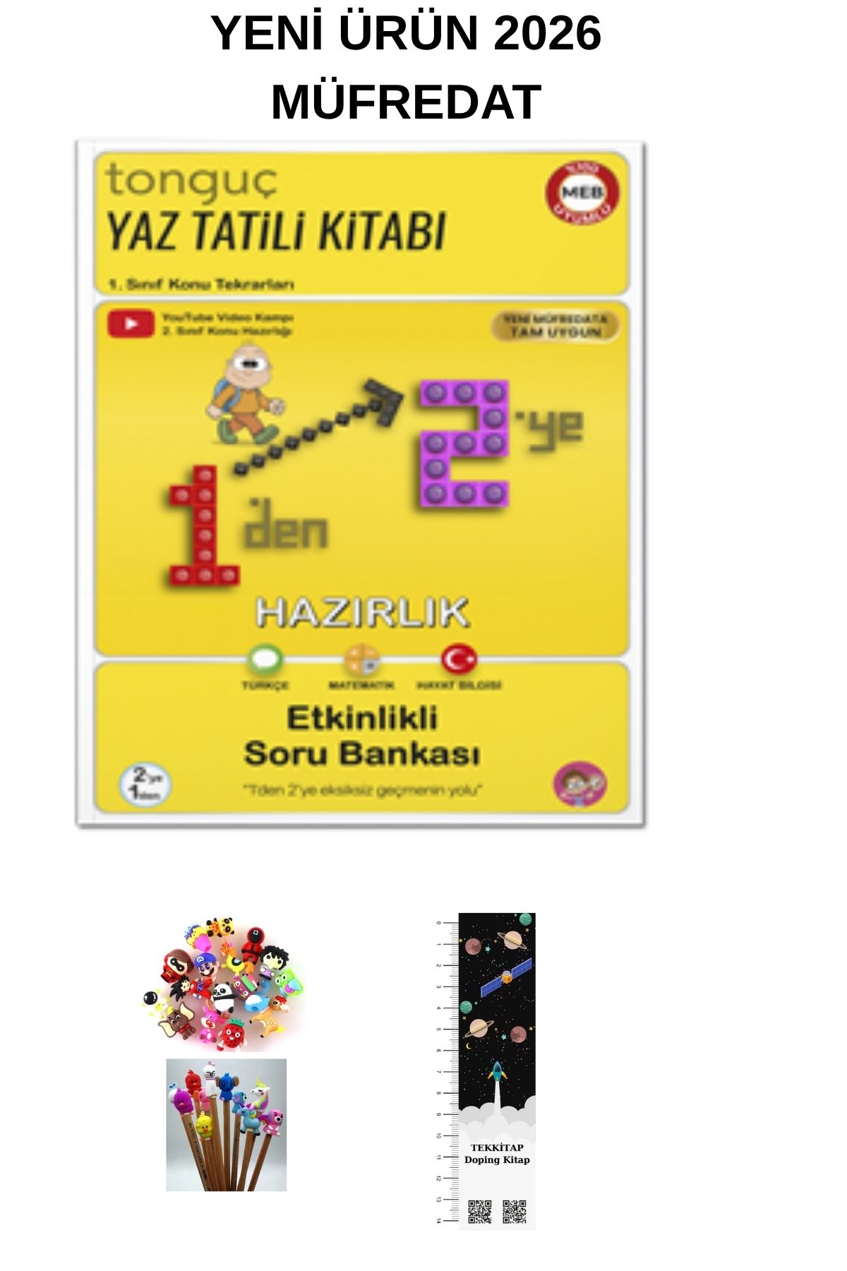 Tonguç Yayınları Tonguç 1'den 2'ye Hazırlık Kitabı YENİ ÜRÜN 2026 MAARİF MODELİ(UZAY A. + KALEM B. HEDİYELİ)