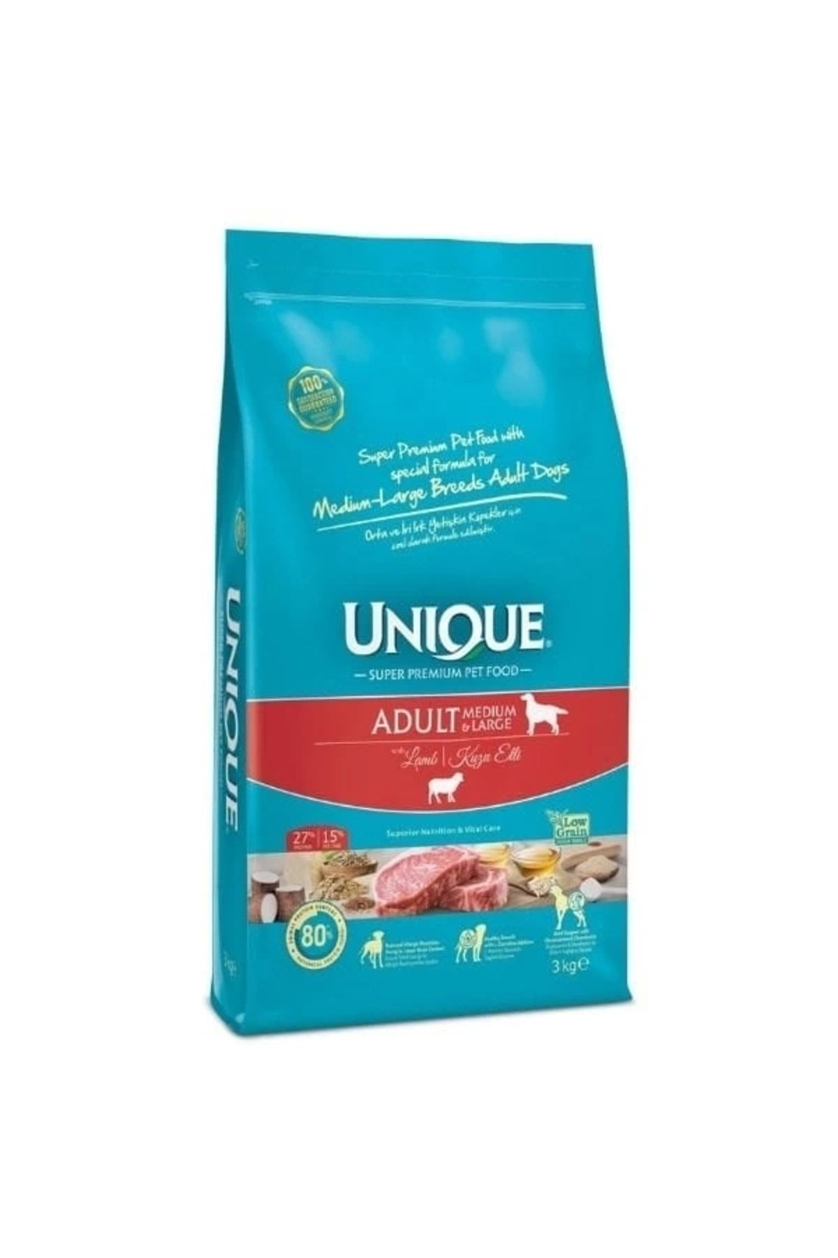 ShopNova Unique Kuzu Etli Orta ve Büyük Irk Yetişkin Köpek Maması 3 Kg