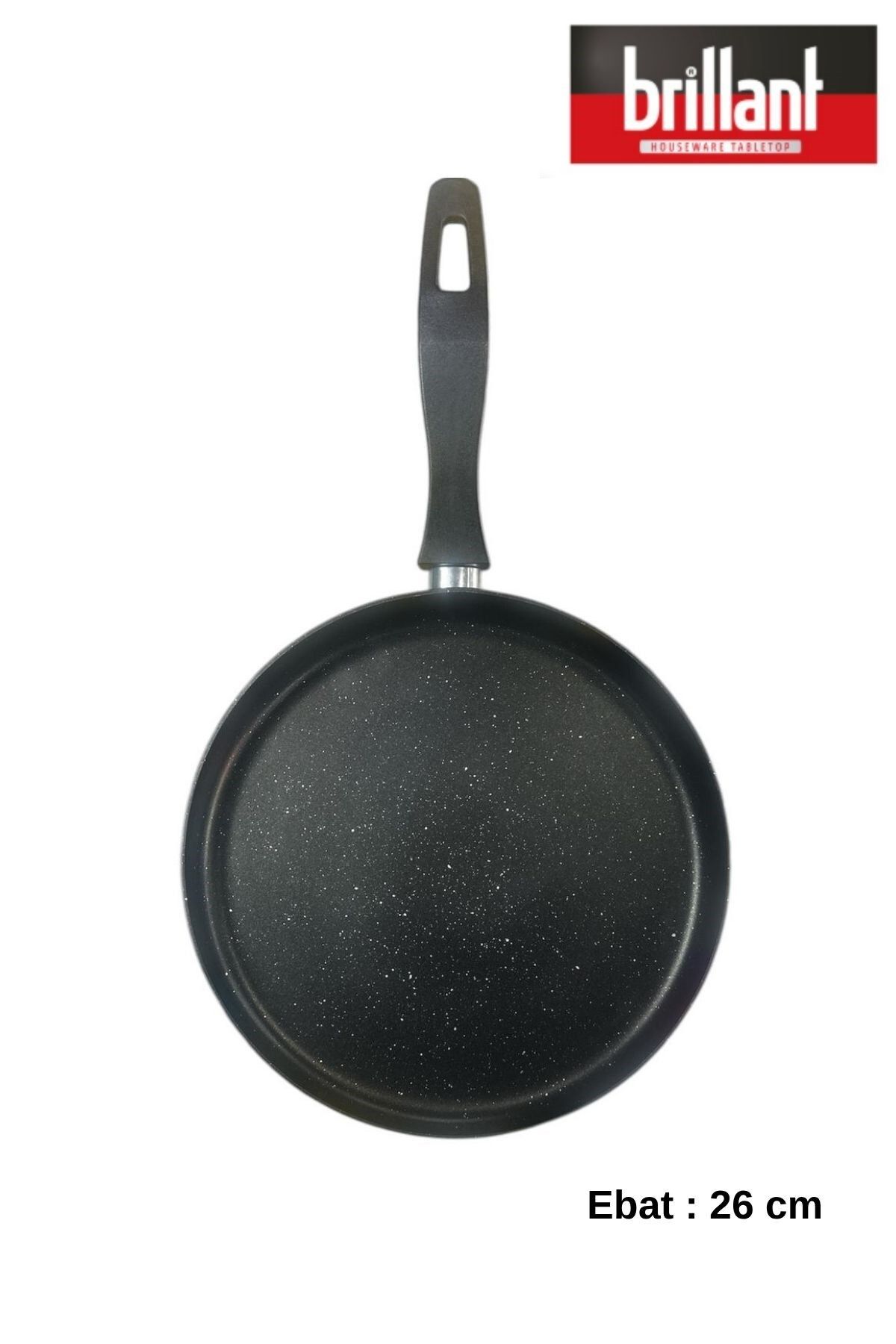 Brillant Döküm Krep Tavası 26 cm – Siyah
