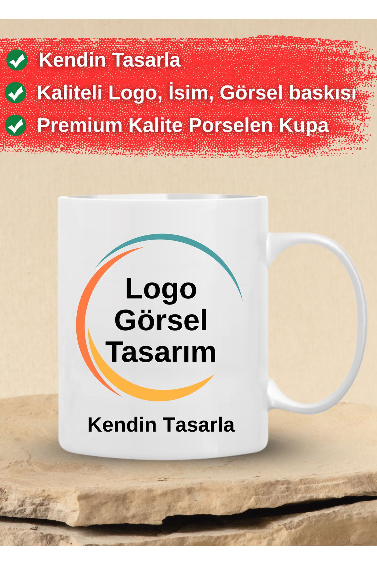 DEKOR HANEM Kendin Tasarla Premium Kupa Bardak