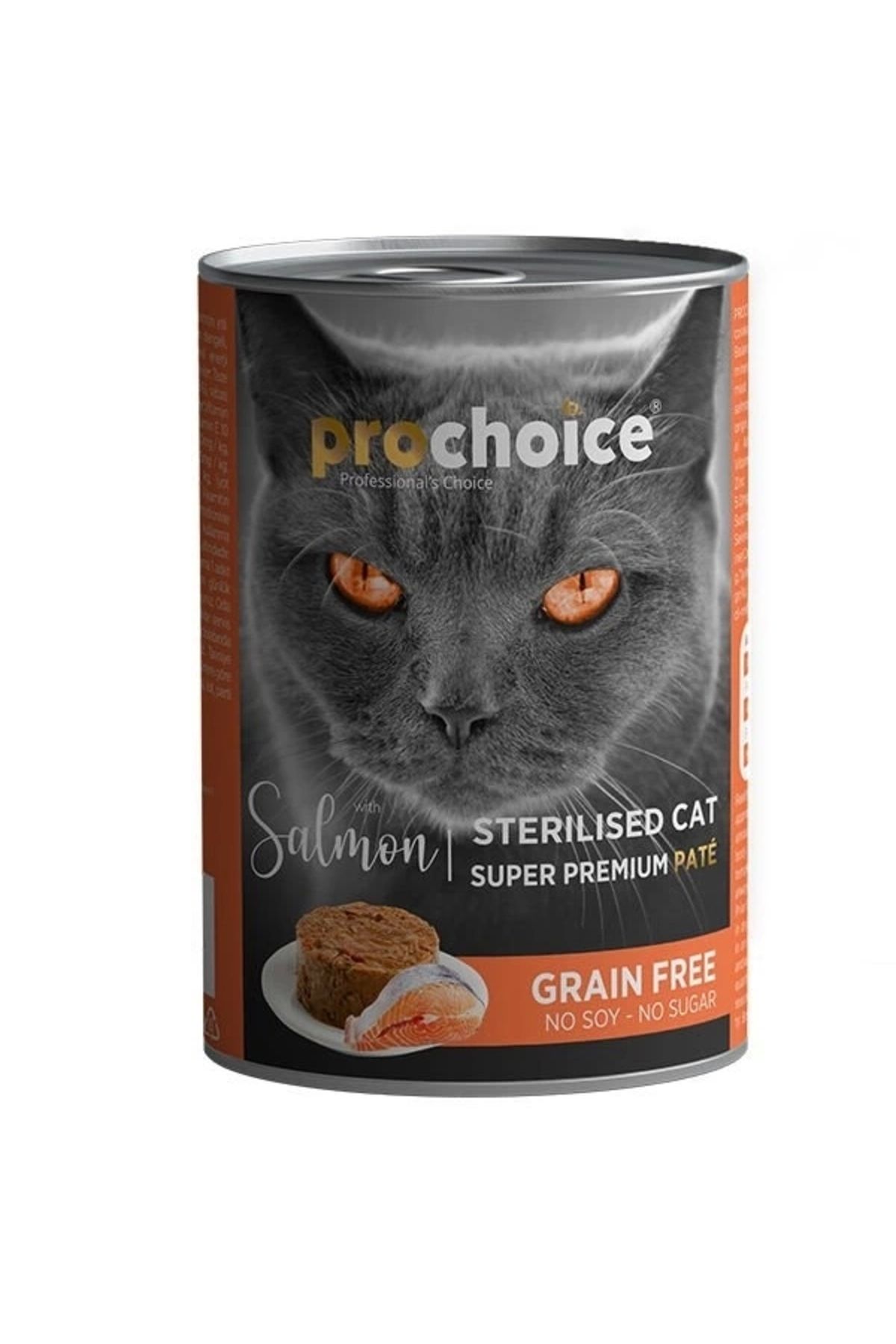 ShopNova Pro Choice Sterilised Somonlu Kısırlaştırılmış Konserve Kedi Maması 400 Gr