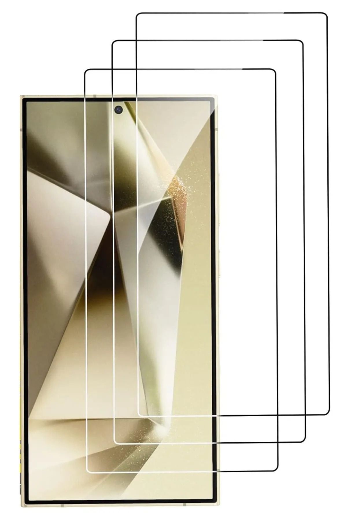 Balerion Samsung Galaxy S25 ULTRA Uyumlu 3 Adet Ekran Koruma Şeffaf Tamperli Cam Ekran Koruyucu (3'Lü Paket)